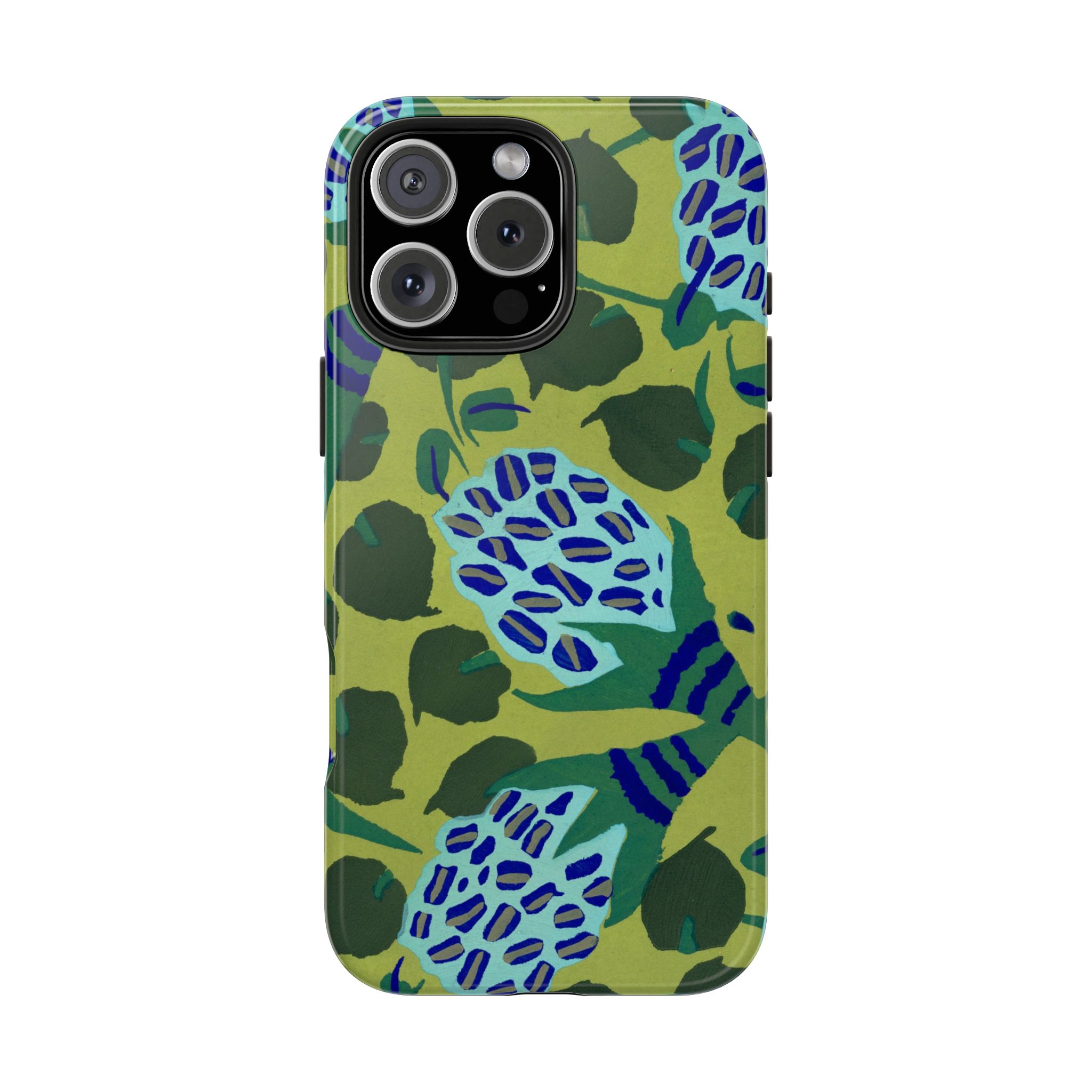 Blue & Green Floral Abstract Phone Case - Image 72