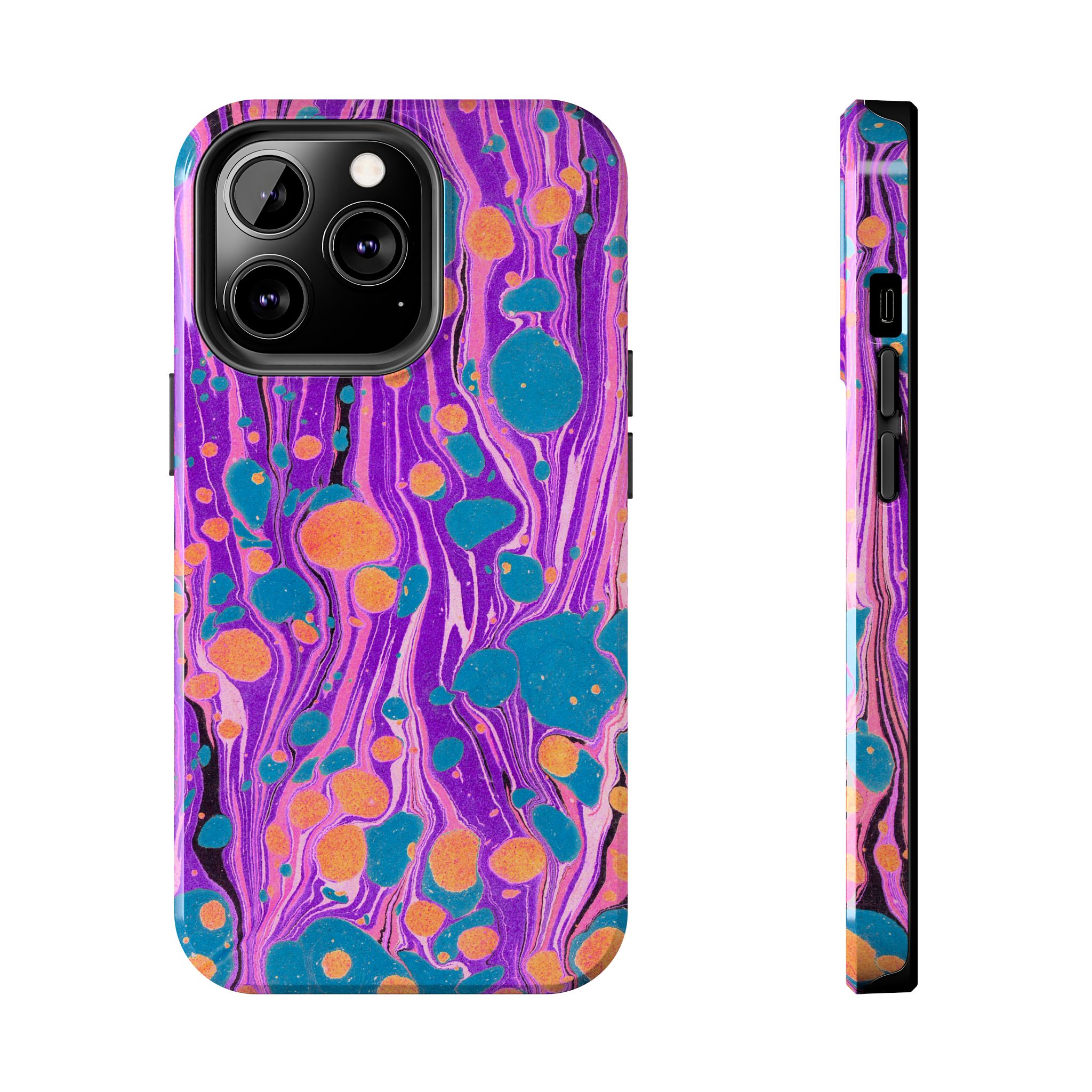 Marbled Phone Case - Purple, Orange & Blue - Image 37