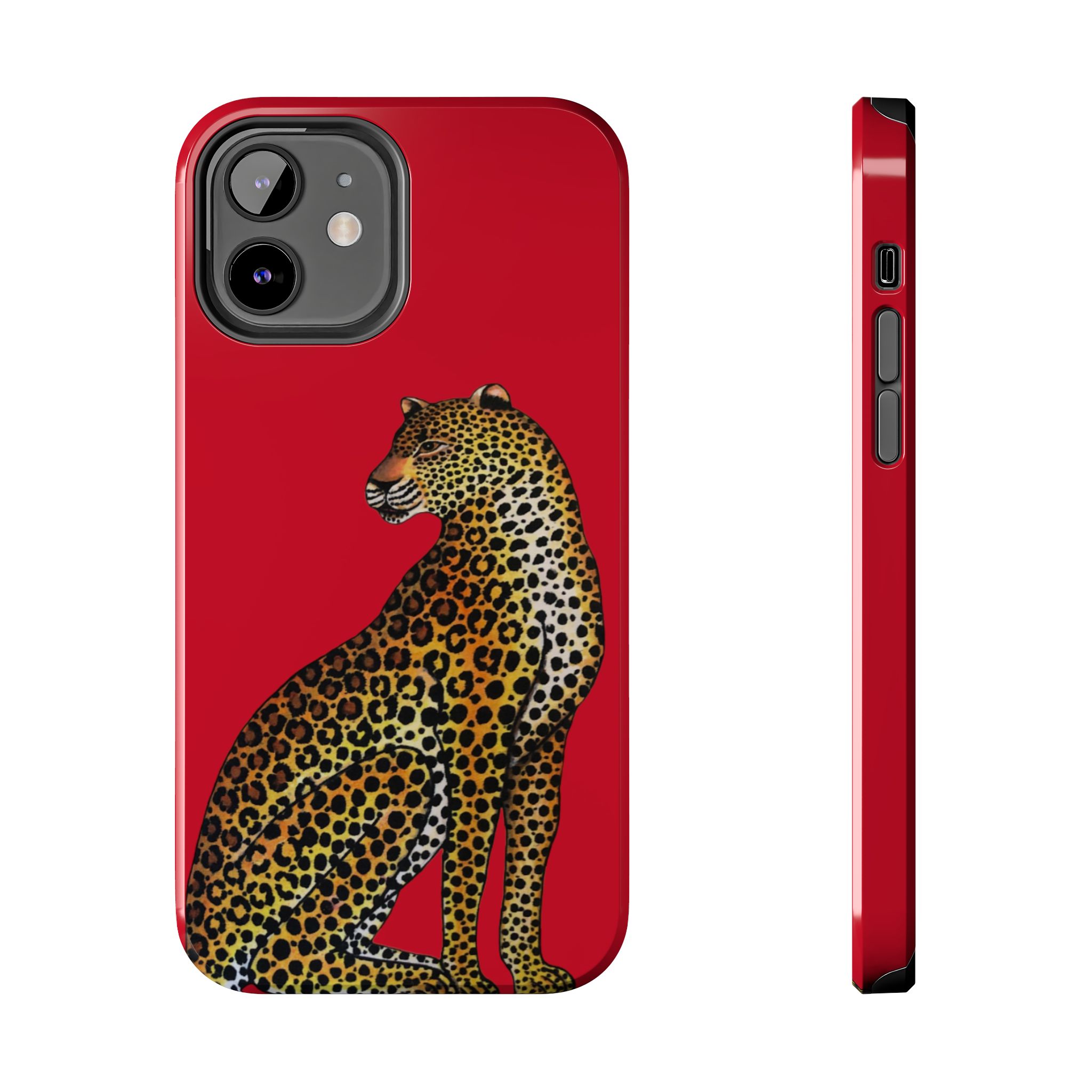 Leopard Phone Case - Red - Image 13