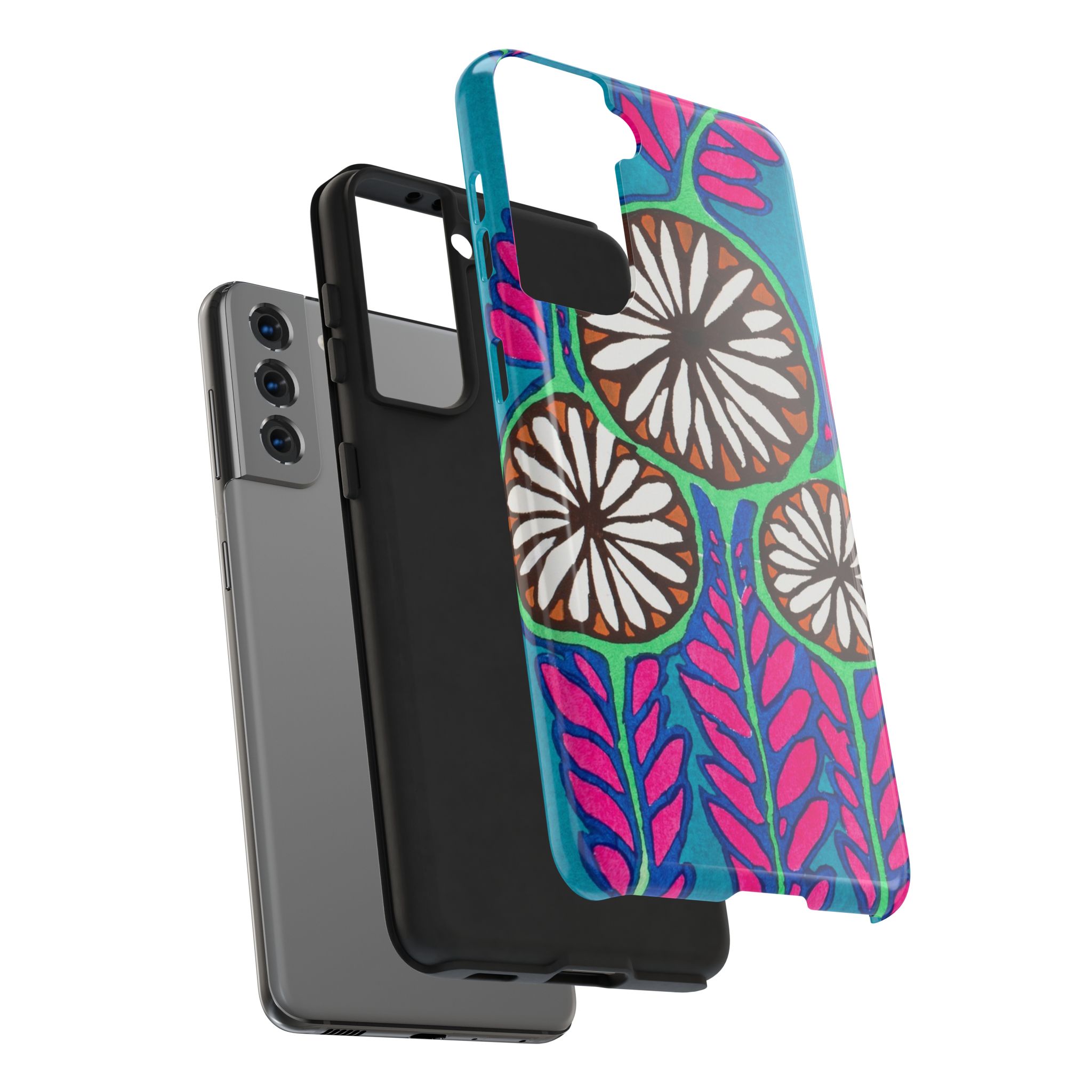 3 Abstract Flowers Phone Case - Image 96