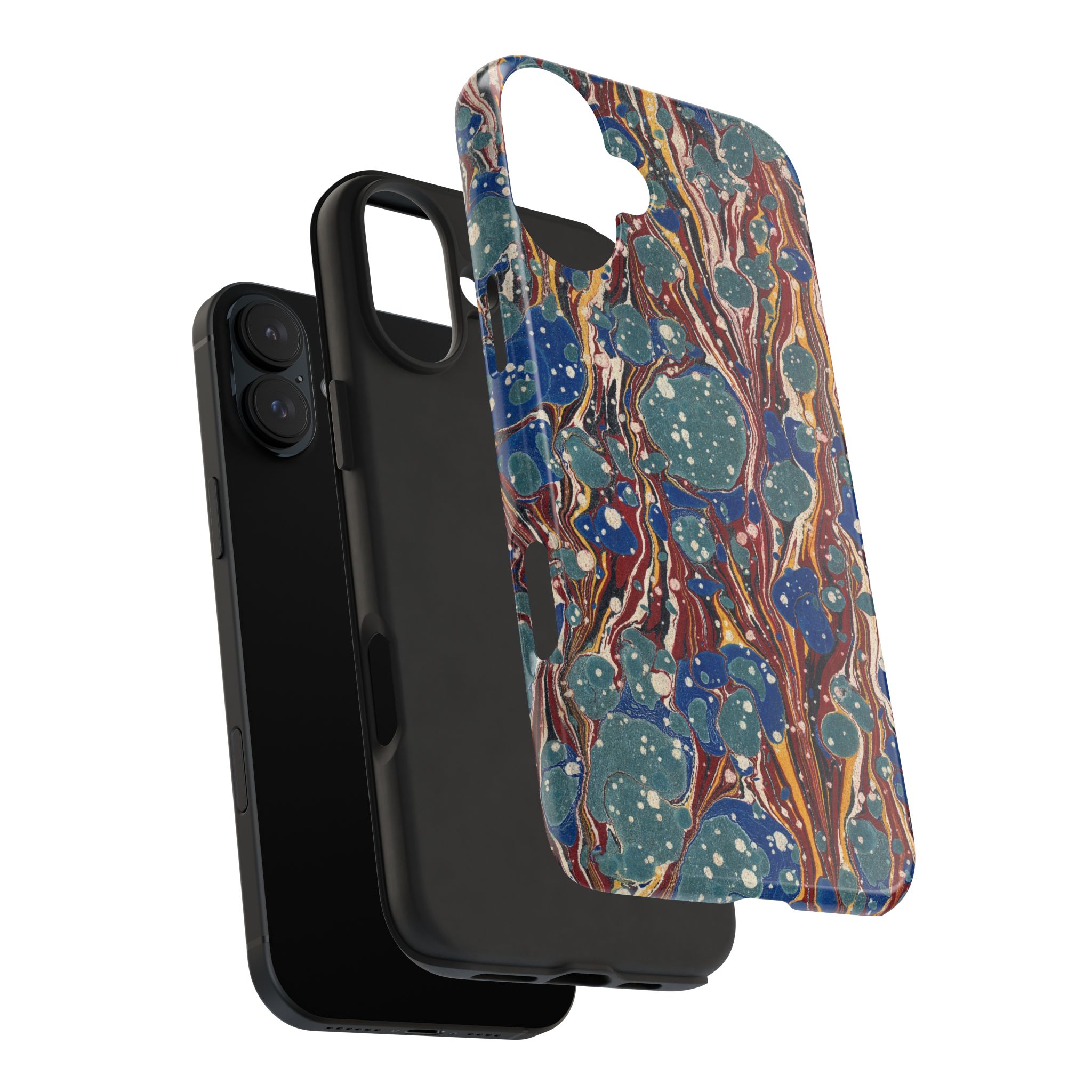 Marbled Phone Case - Dusty Blue & Rust - Image 80