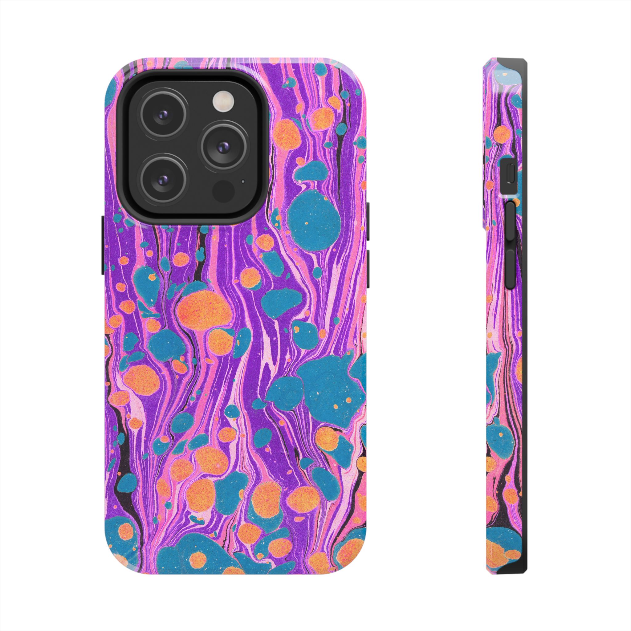 Marbled Phone Case - Purple, Orange & Blue - Image 47