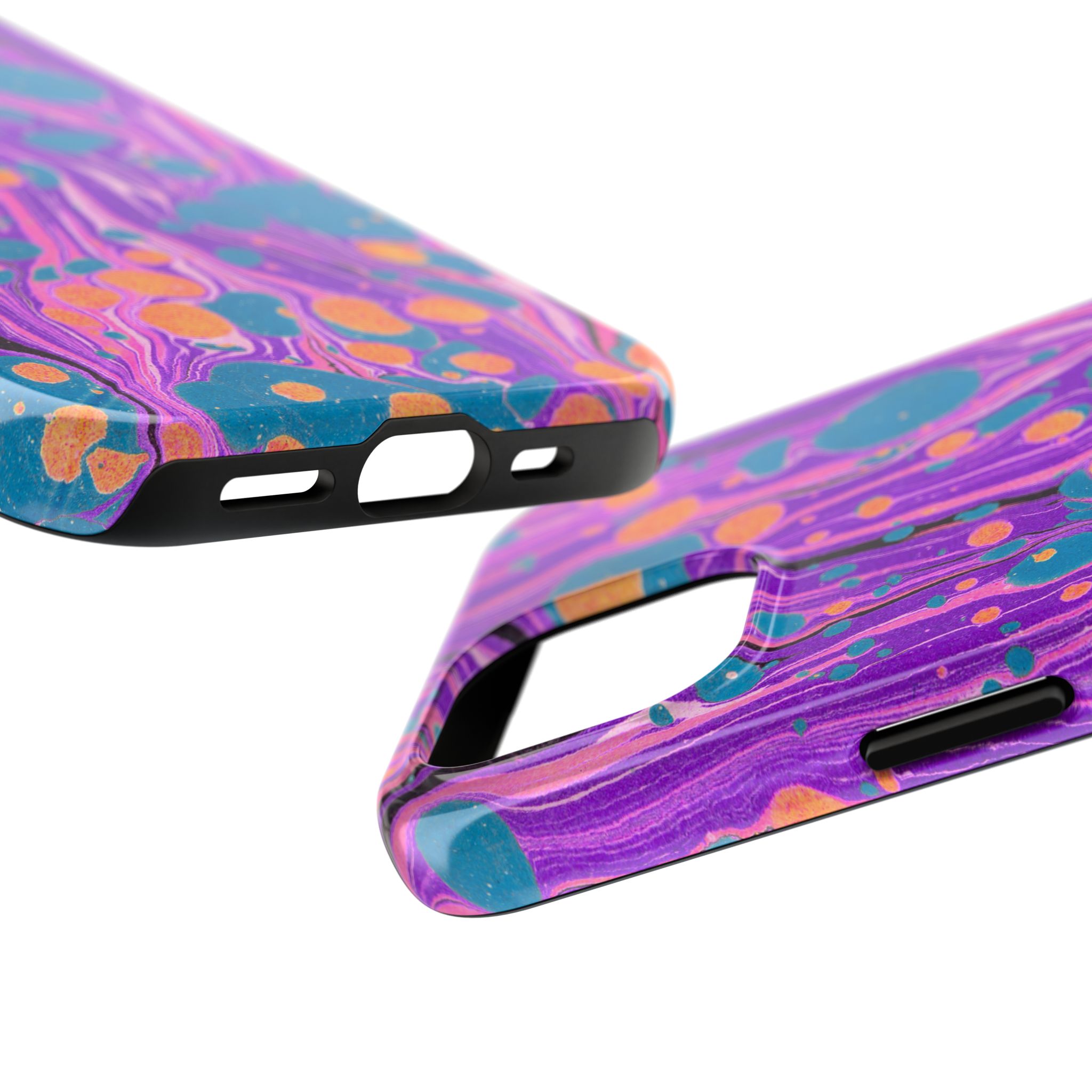 Marbled Phone Case - Purple, Orange & Blue - Image 55