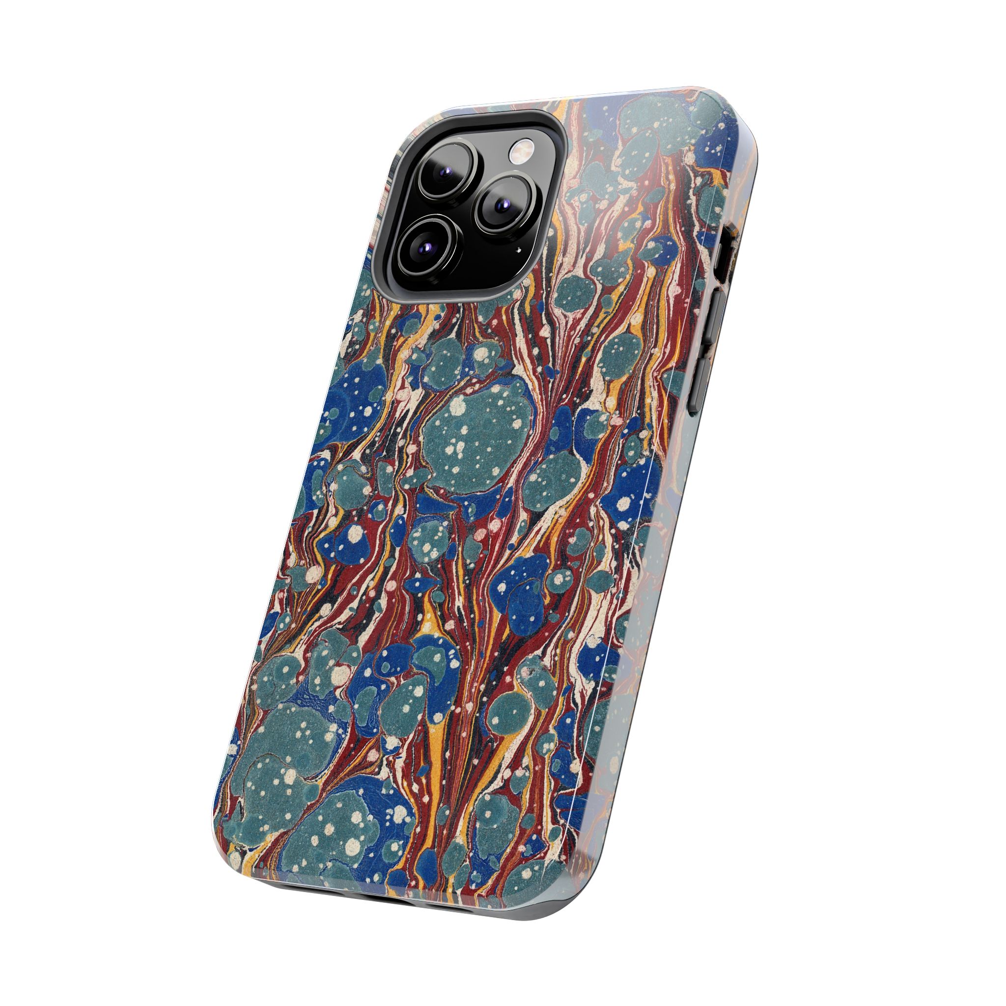 Marbled Phone Case - Dusty Blue & Rust - Image 43