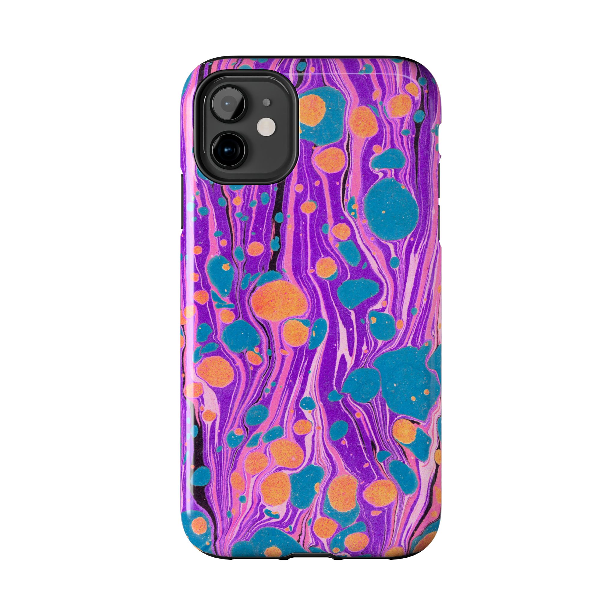 Marbled Phone Case - Purple, Orange & Blue - Image 2