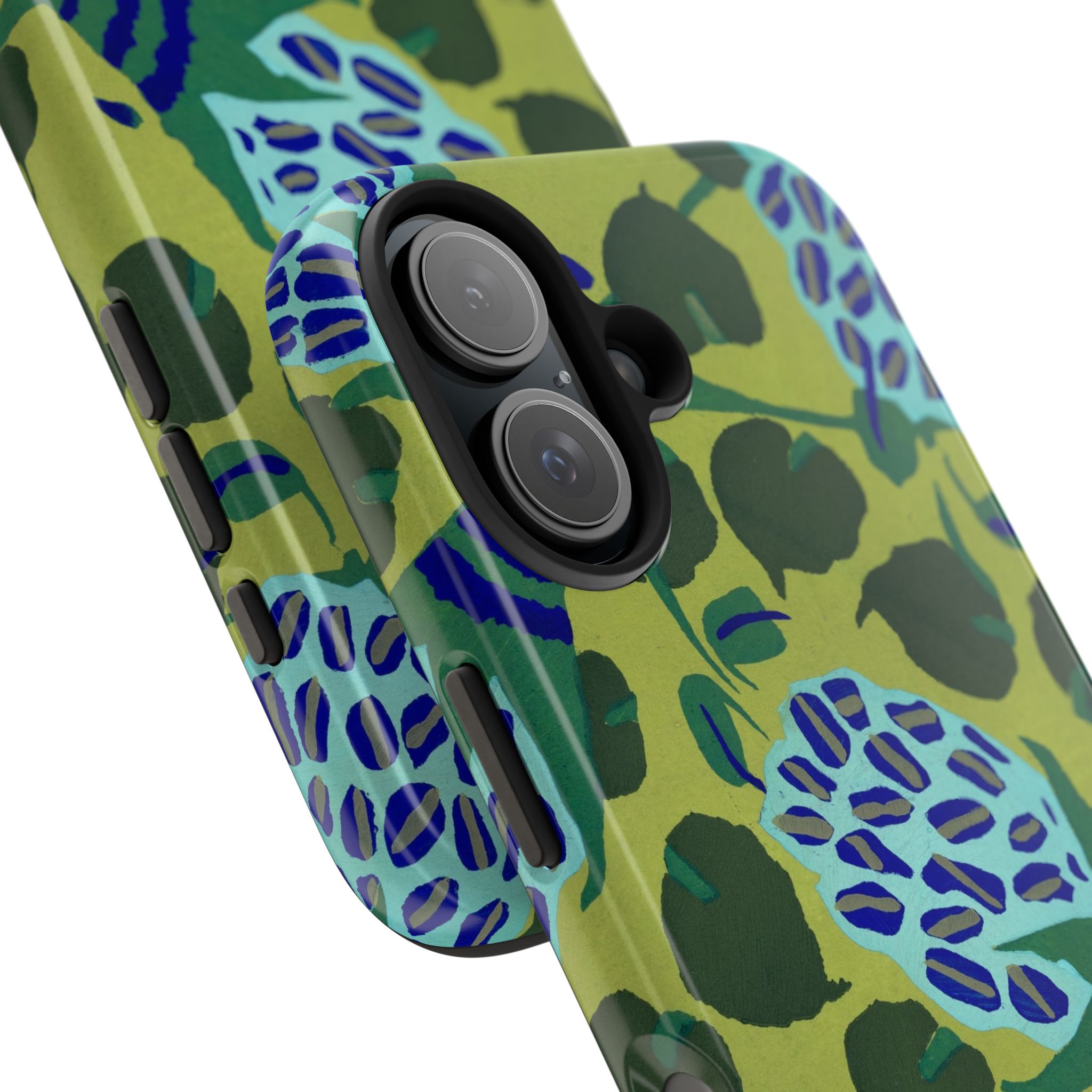 Blue & Green Floral Abstract Phone Case - Image 76