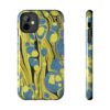 Marbled Phone Case - Citrine and Blue