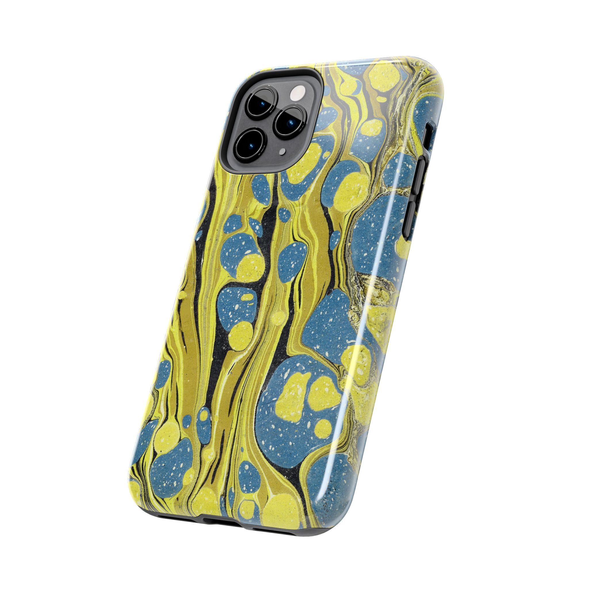 Marbled Phone Case - Citrine and Blue - Image 7