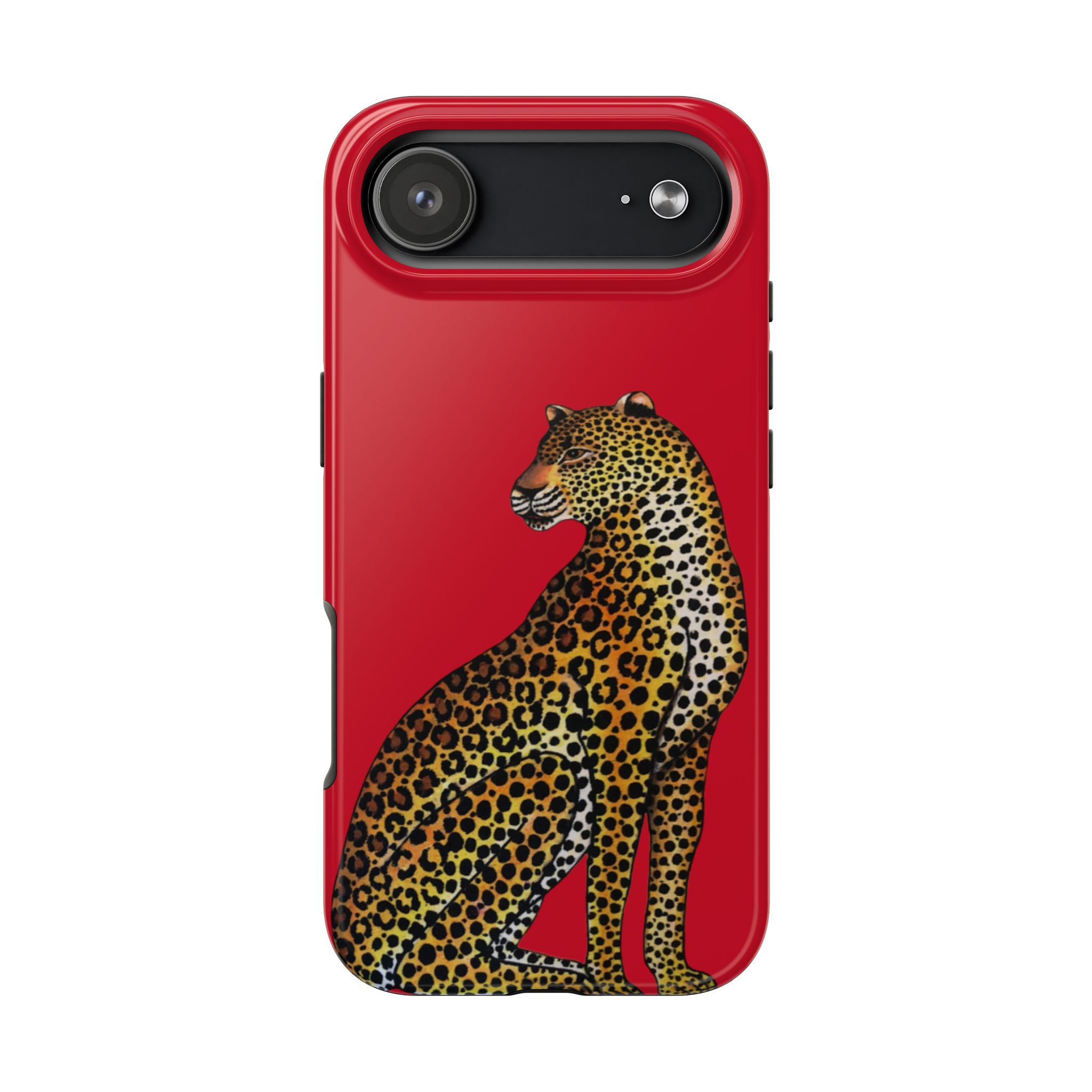 Leopard Phone Case - Red - Image 100