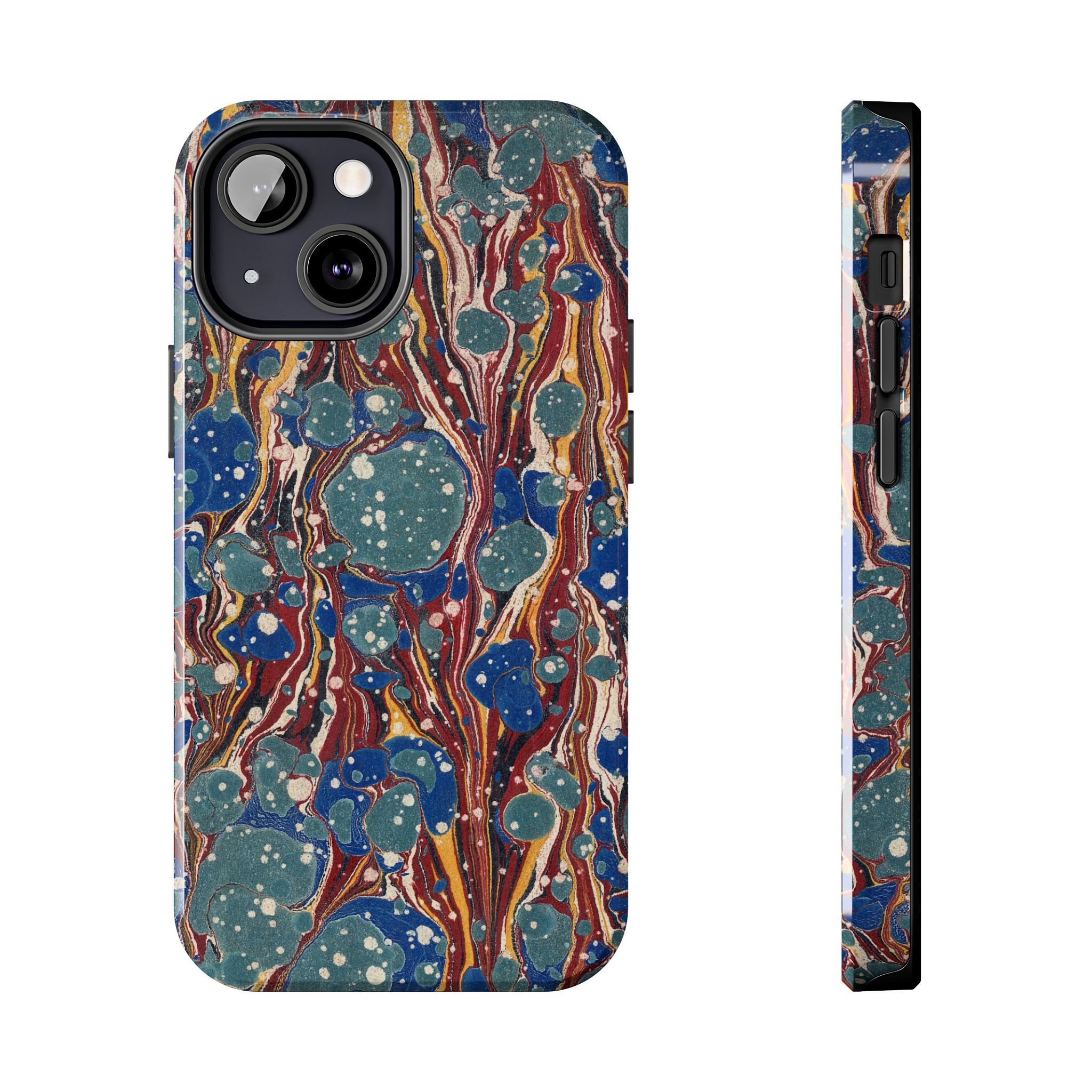 Marbled Phone Case - Dusty Blue & Rust - Image 33