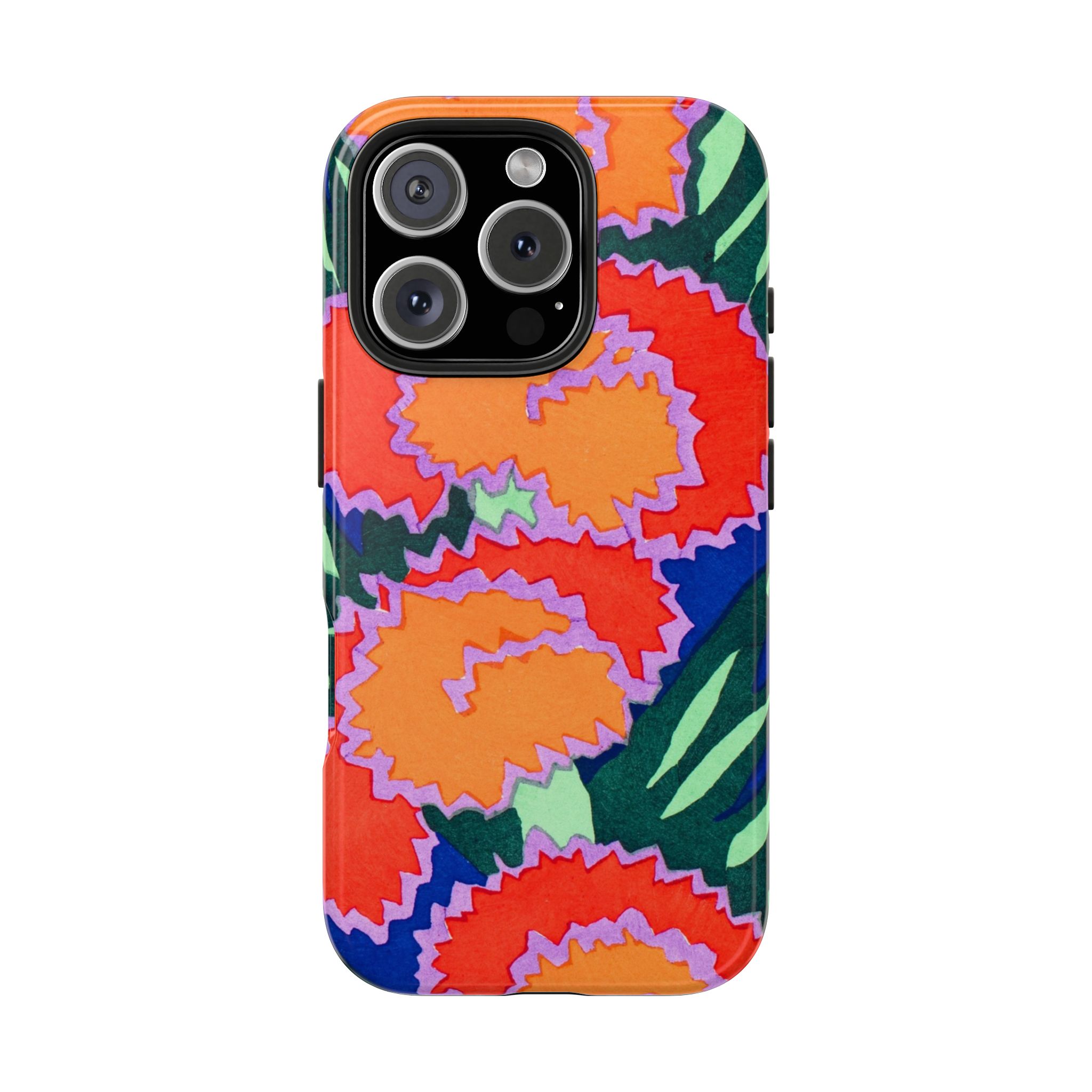 Orange & Red Floral Abstract Phone Case - Image 69
