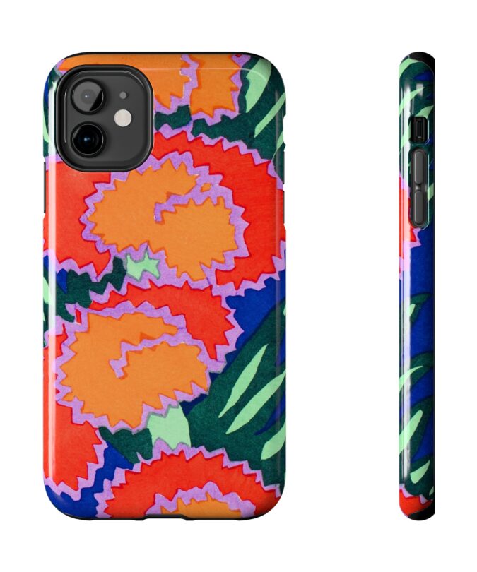 Orange & Red Floral Abstract Phone Case