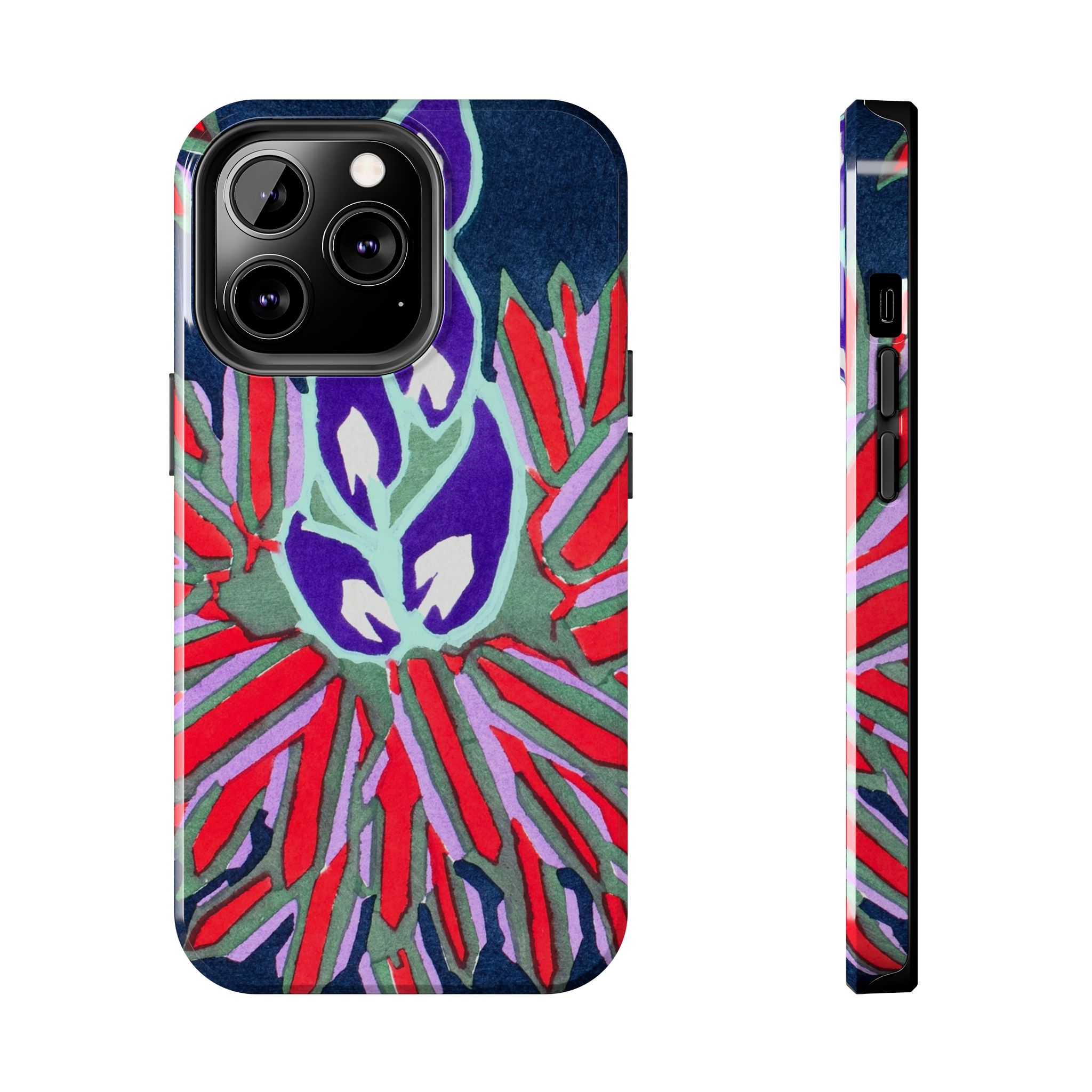 Red & Pink Abstract Phone Case - Image 37