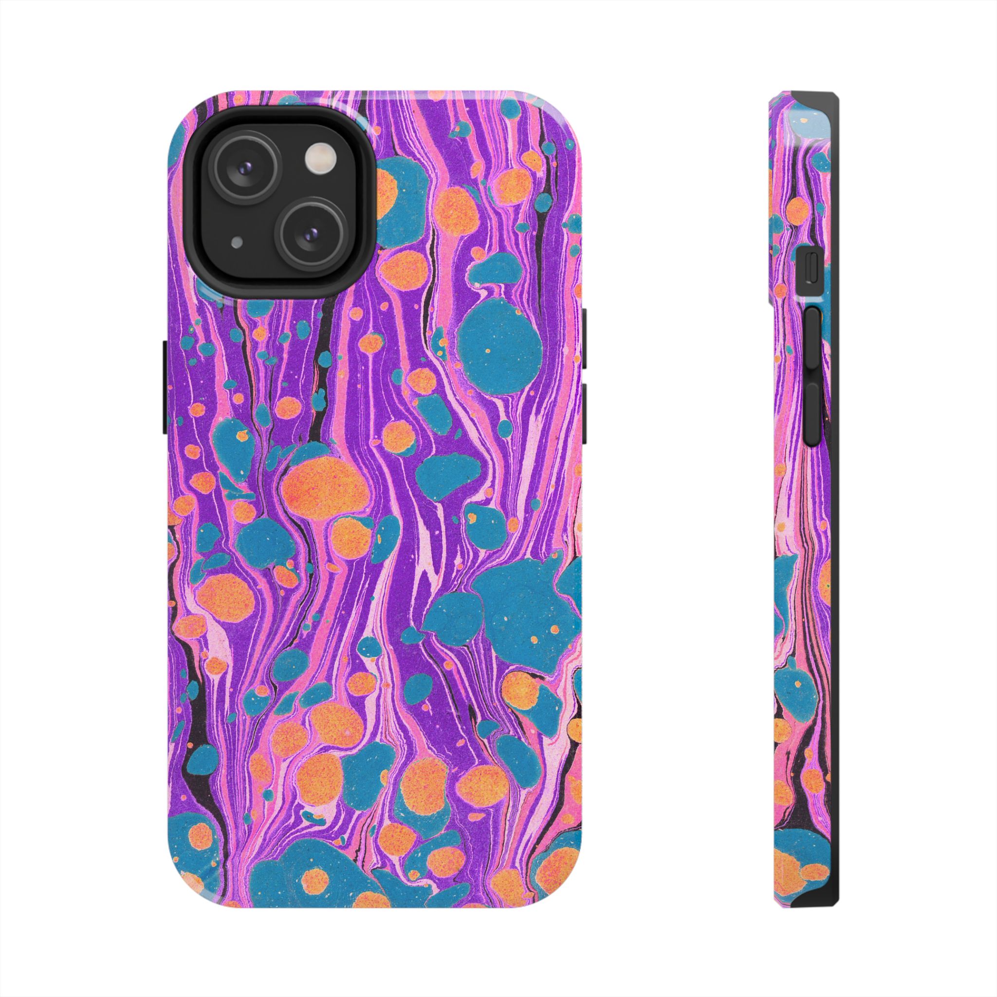 Marbled Phone Case - Purple, Orange & Blue - Image 45