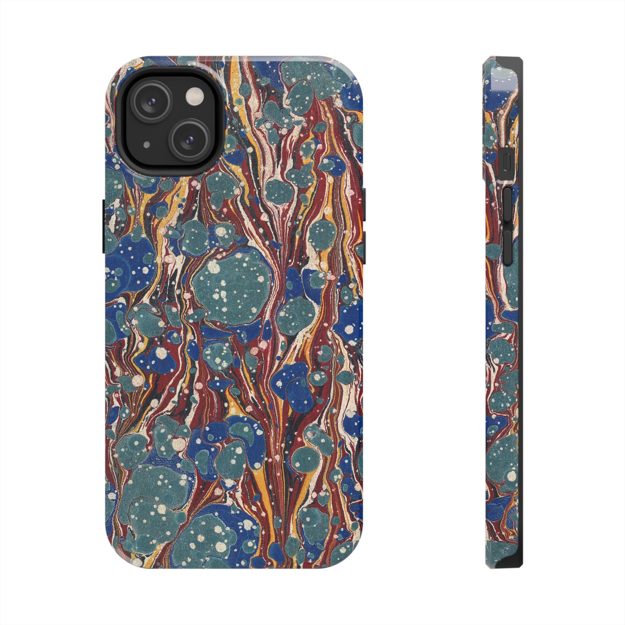 Marbled Phone Case - Dusty Blue & Rust - Image 51