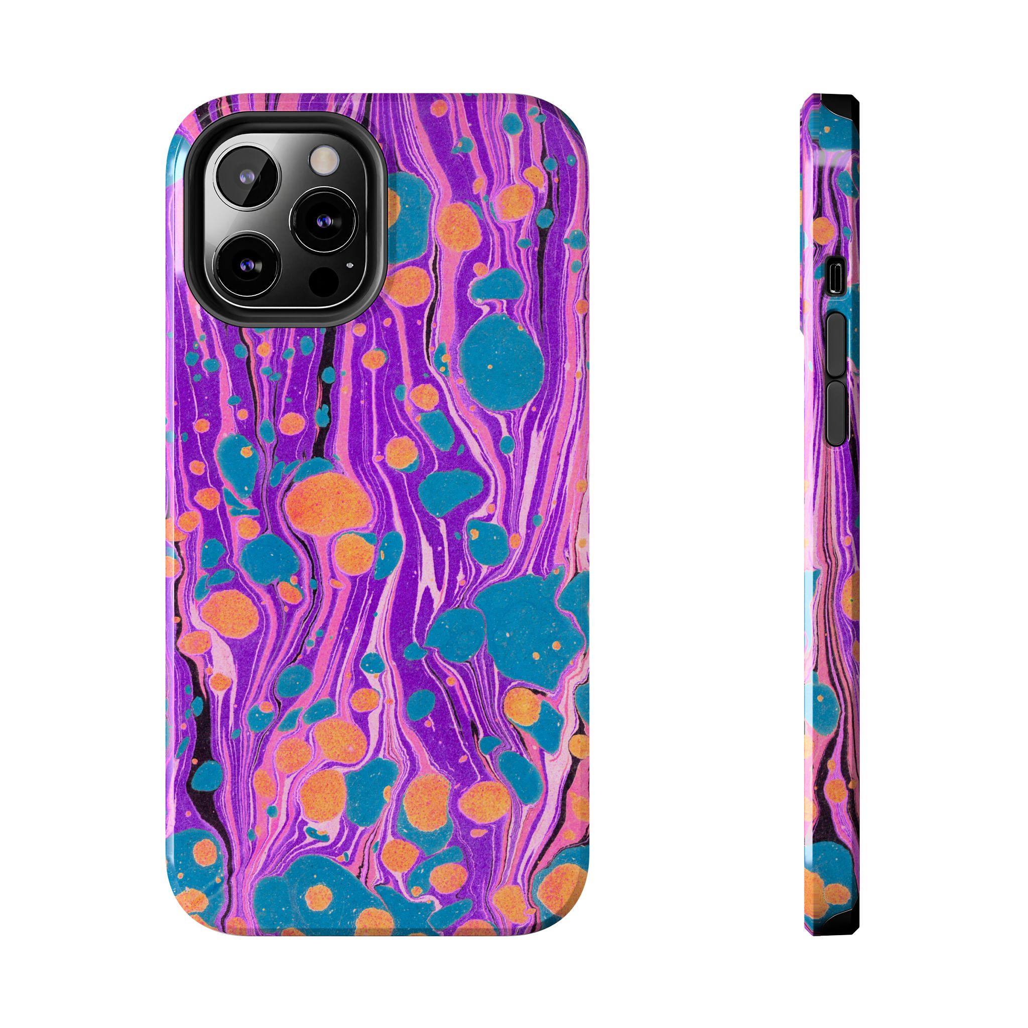Marbled Phone Case - Purple, Orange & Blue - Image 25