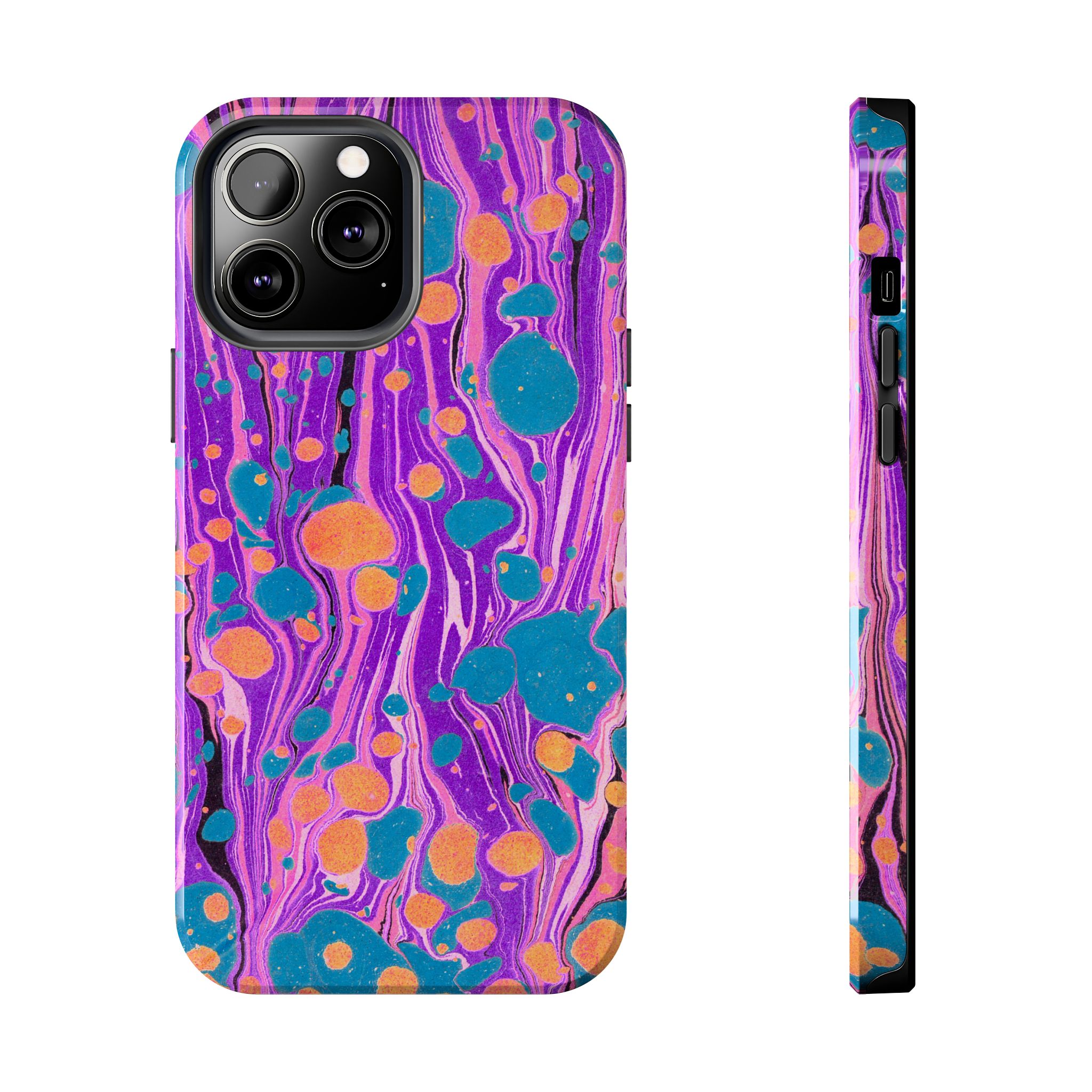 Marbled Phone Case - Purple, Orange & Blue - Image 41