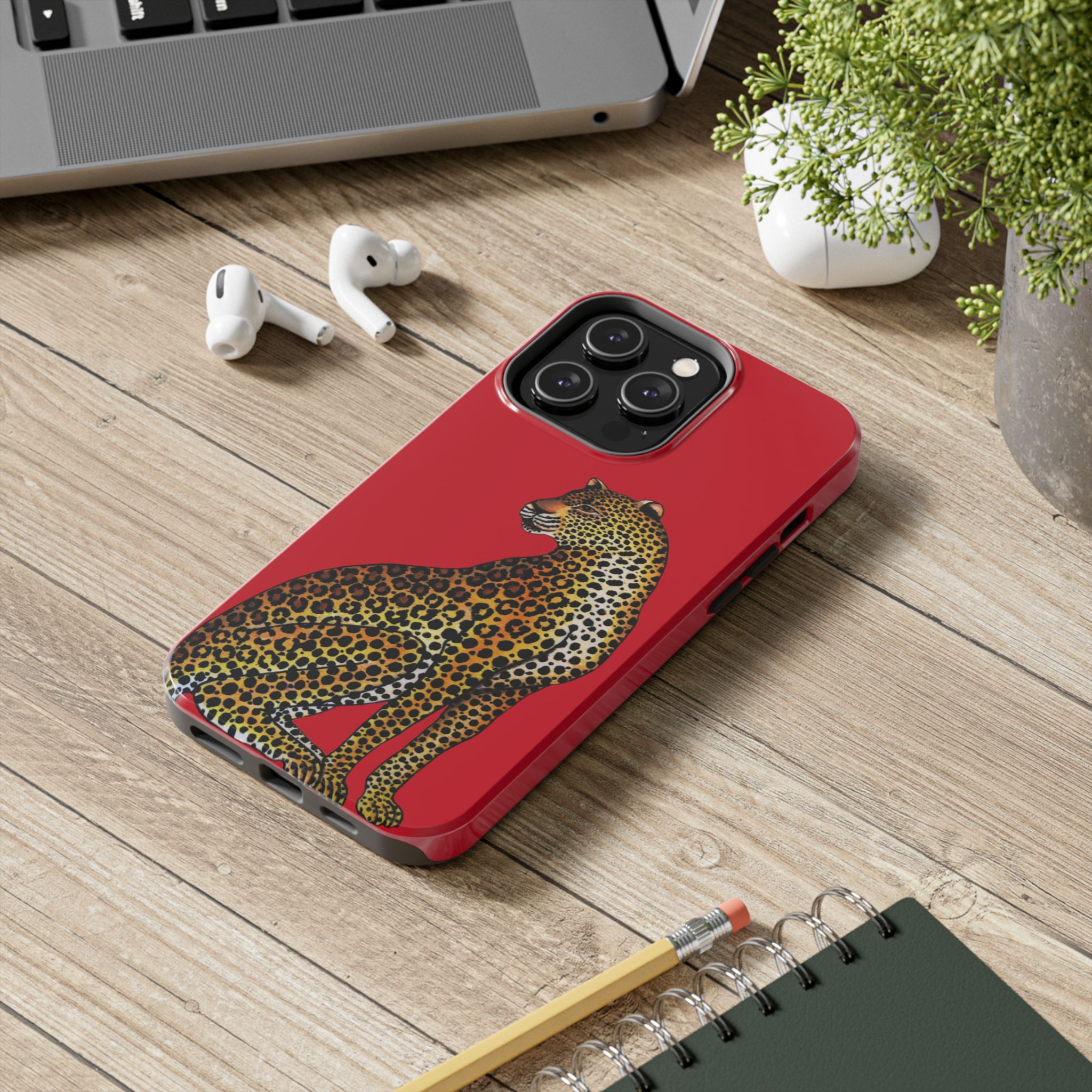 Leopard Phone Case - Red - Image 50