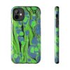 Marbled Phone Case - Lime Green and Blue