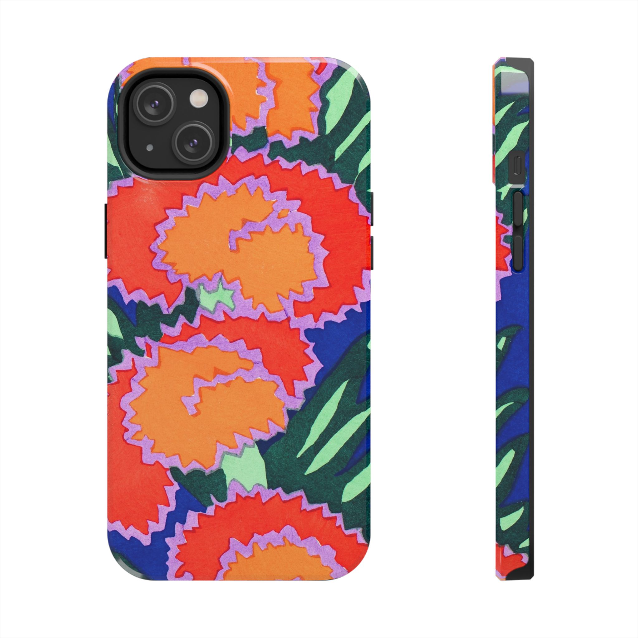 Orange & Red Floral Abstract Phone Case - Image 51