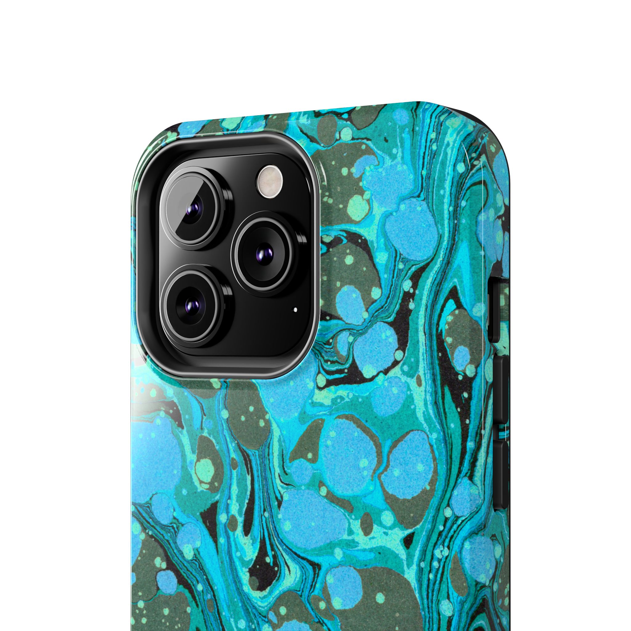 Marbled Phone Case - Aqua & Moss Green - Image 40