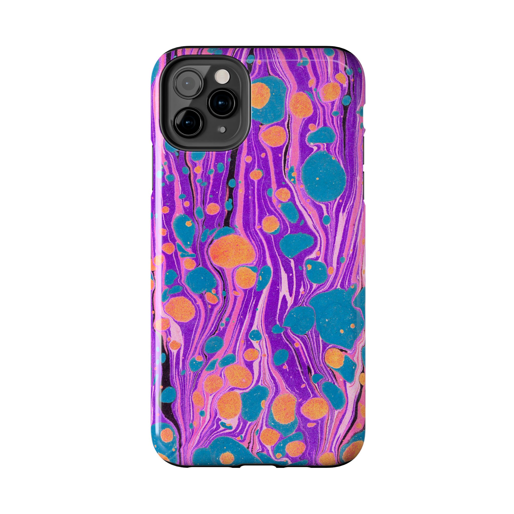 Marbled Phone Case - Purple, Orange & Blue - Image 10