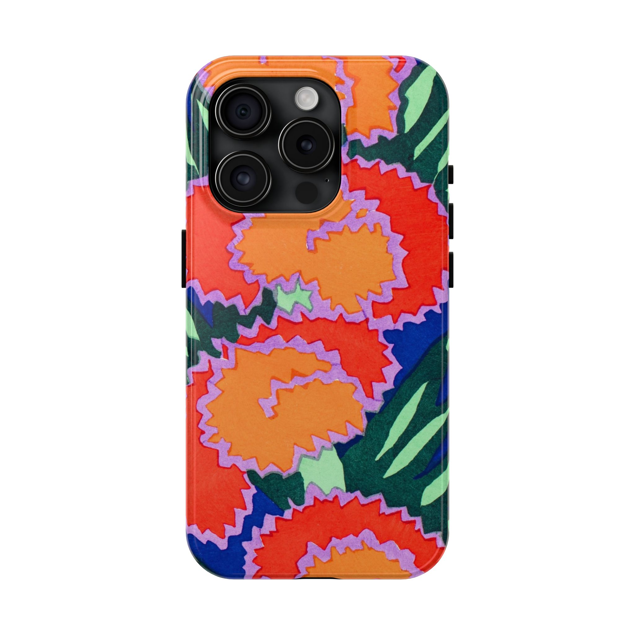 Orange & Red Floral Abstract Phone Case - Image 57
