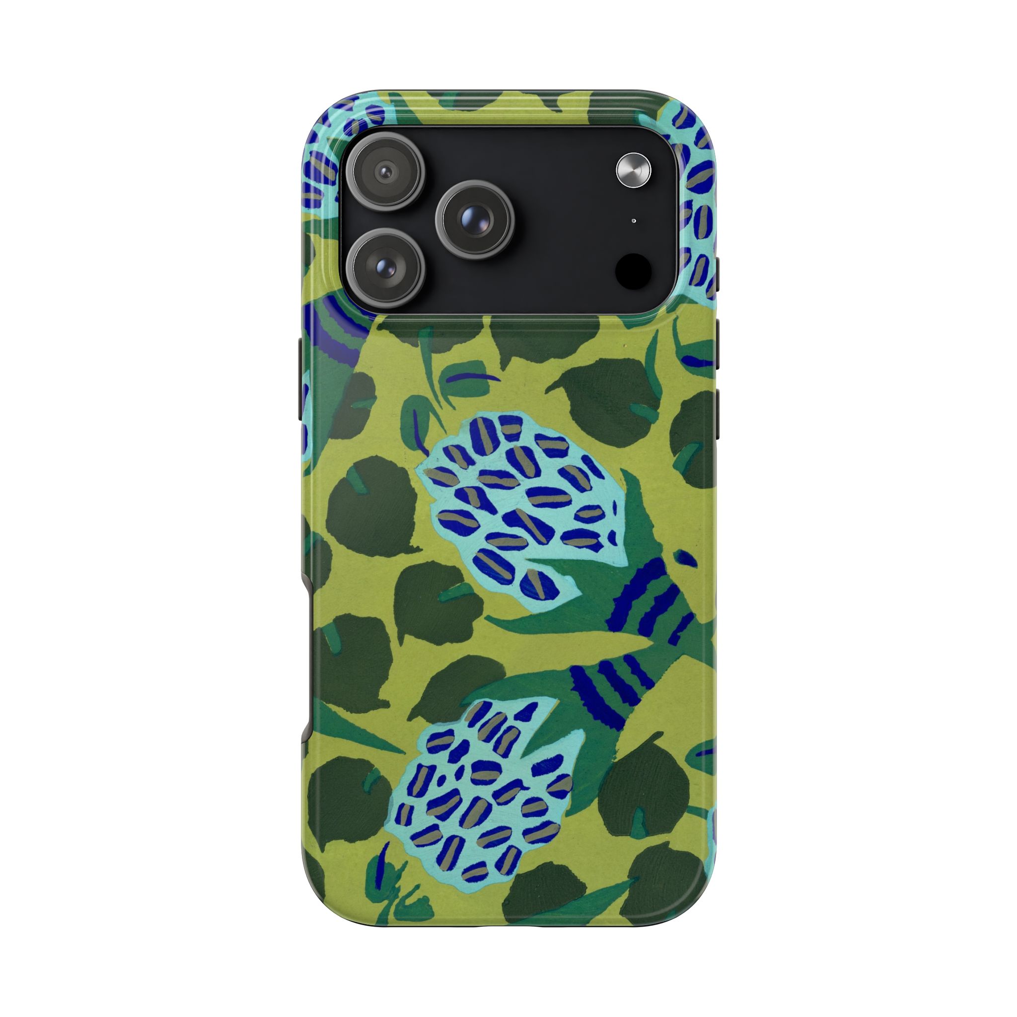 Blue & Green Floral Abstract Phone Case - Image 99