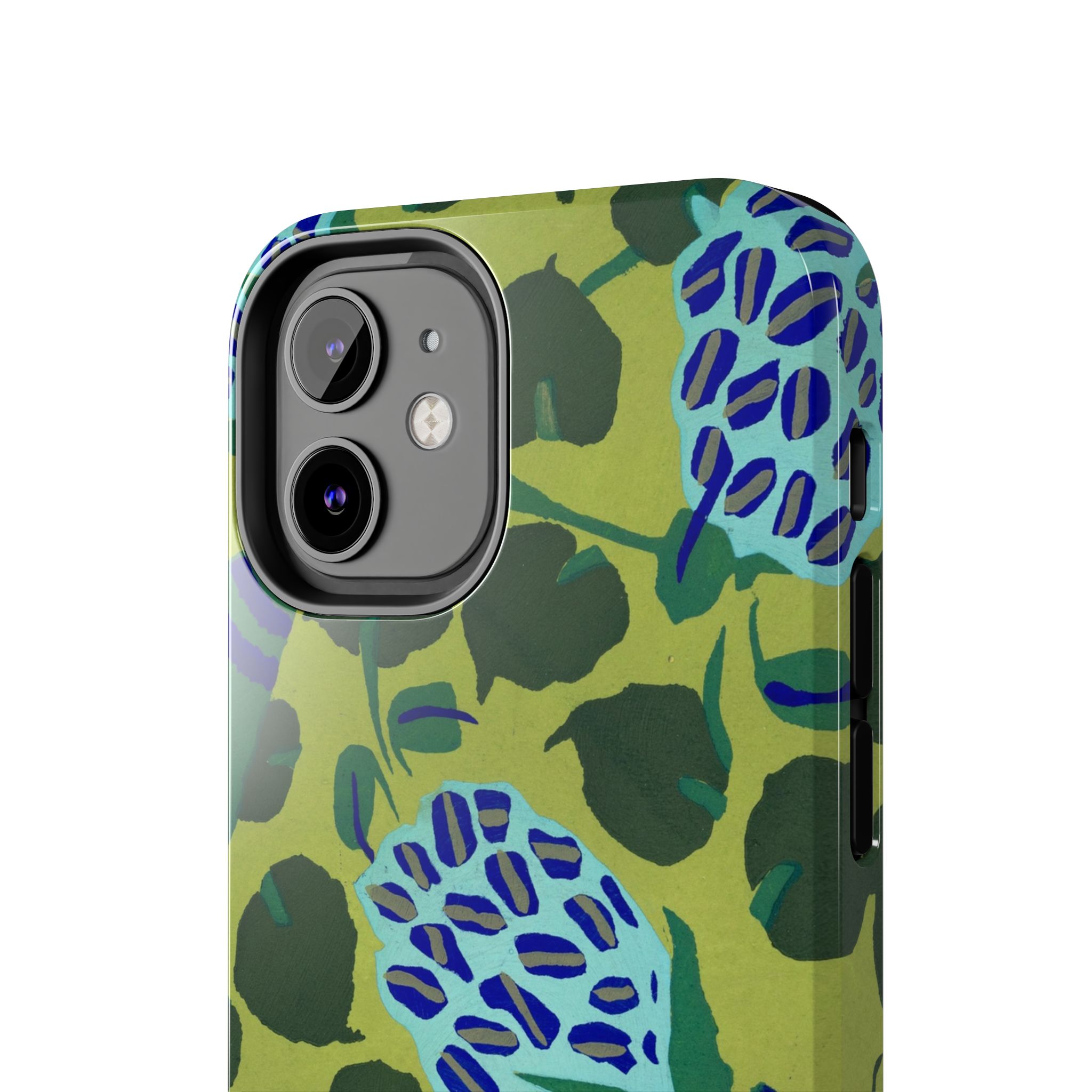 Blue & Green Floral Abstract Phone Case - Image 20