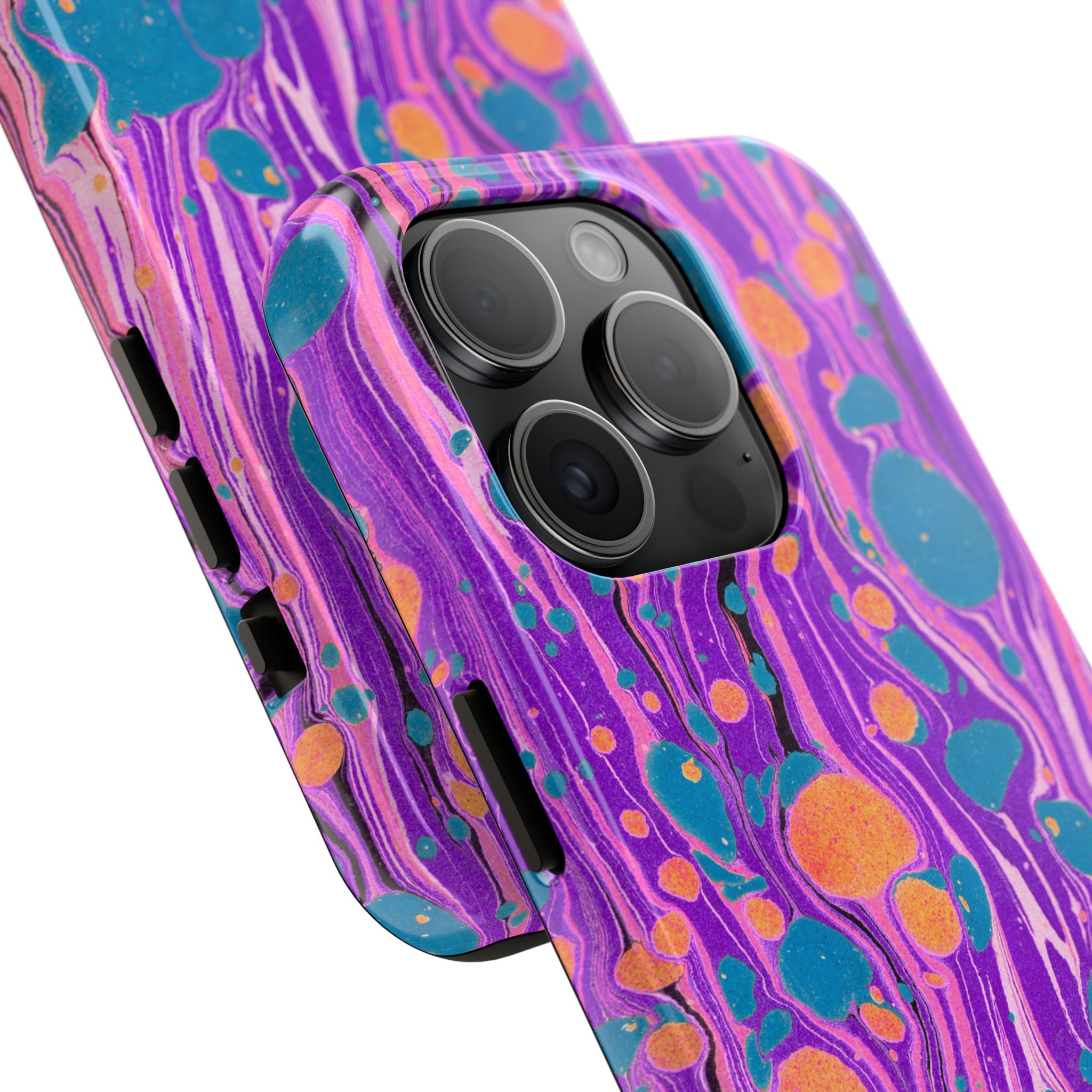 Marbled Phone Case - Purple, Orange & Blue - Image 58