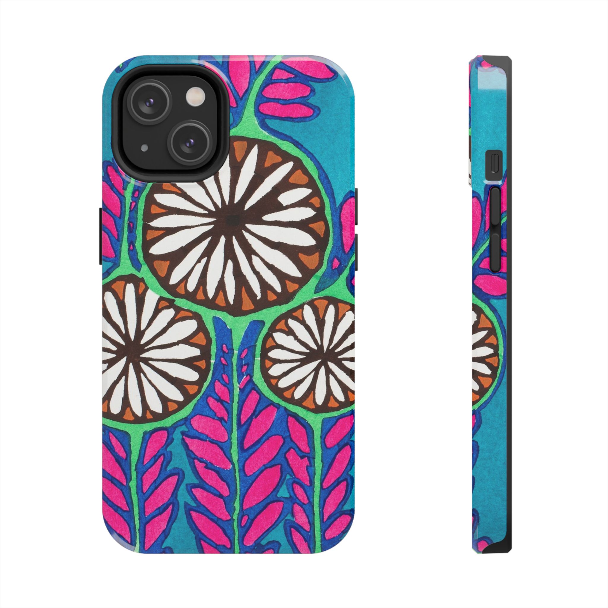 3 Abstract Flowers Phone Case - Image 45