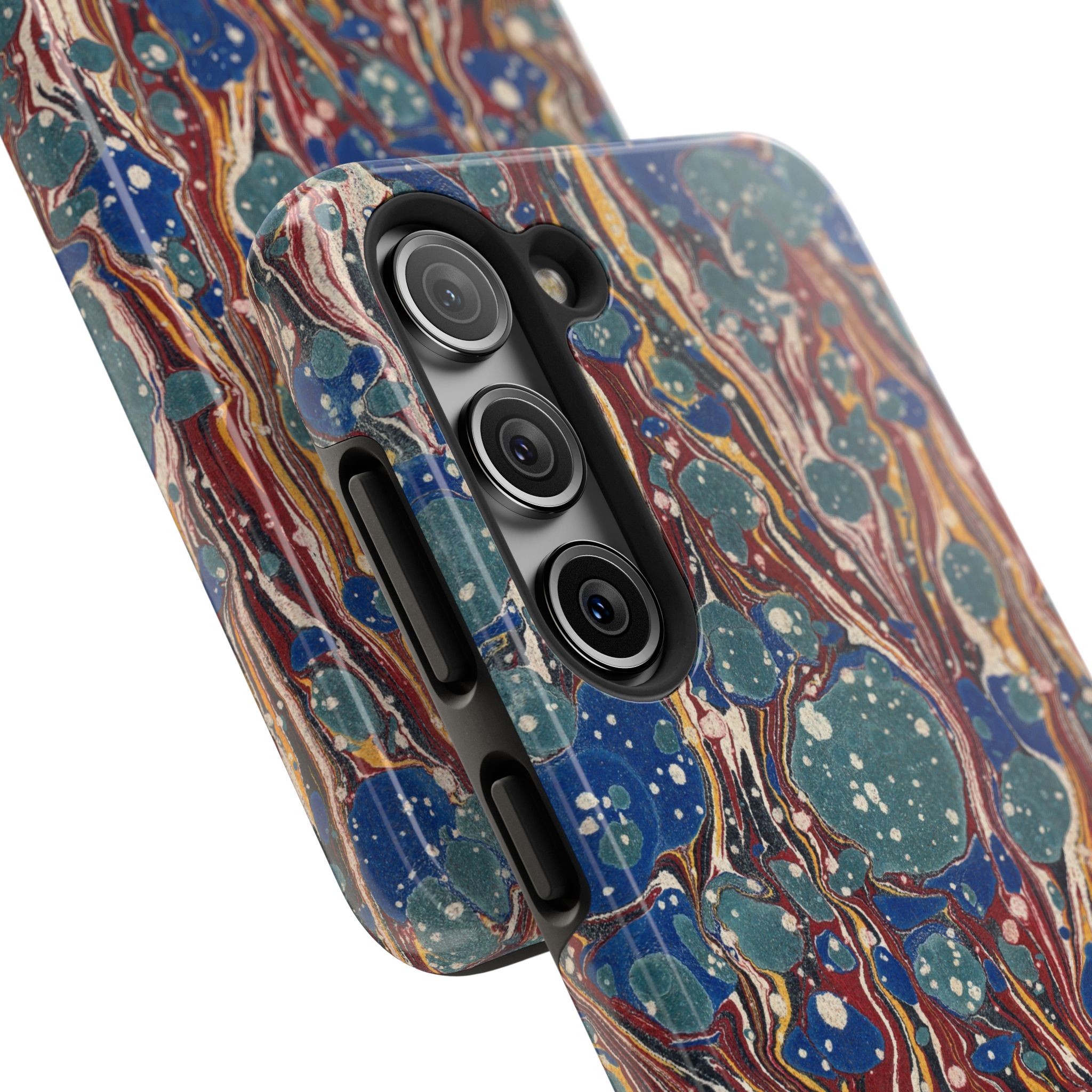 Marbled Phone Case - Dusty Blue & Rust - Image 86