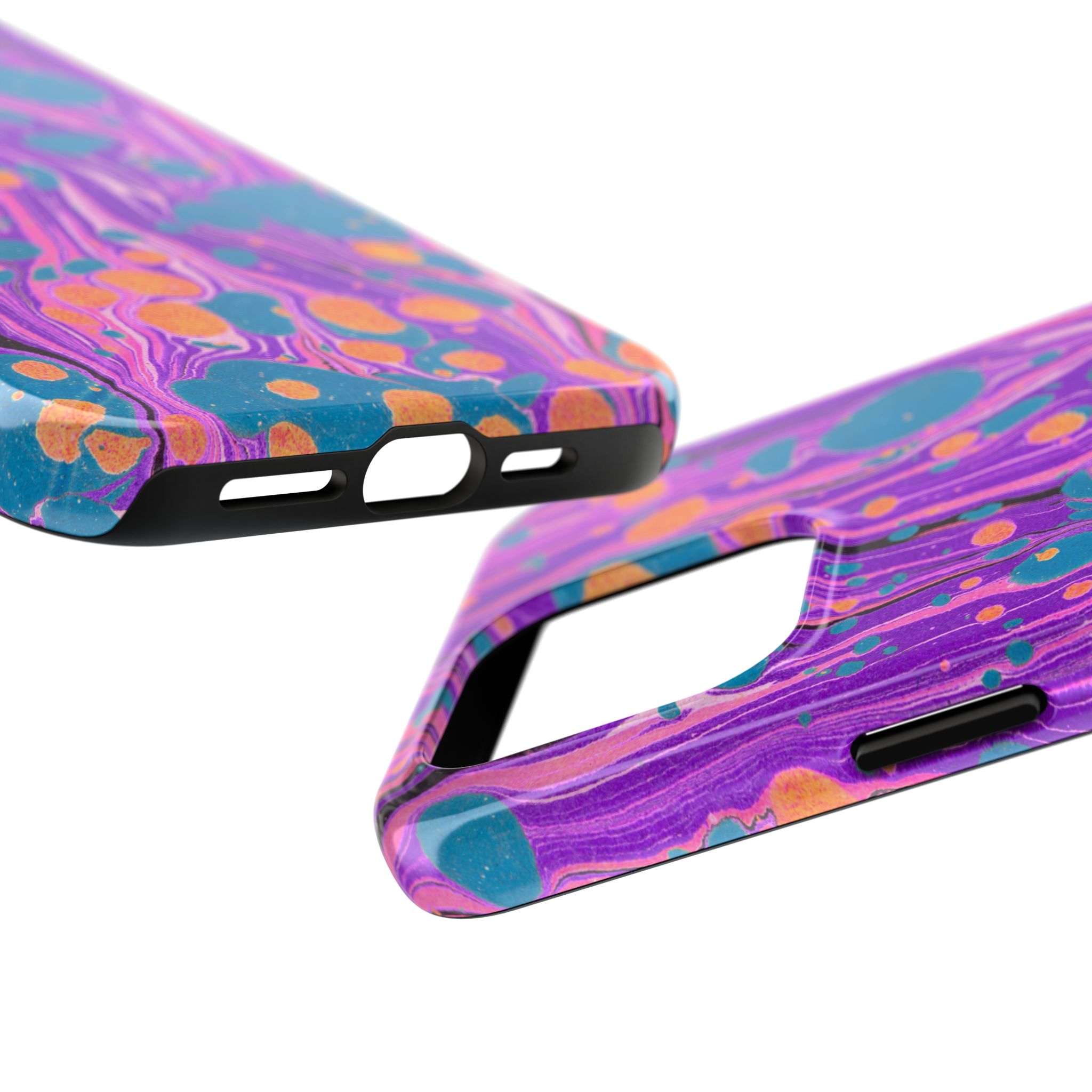 Marbled Phone Case - Purple, Orange & Blue - Image 67