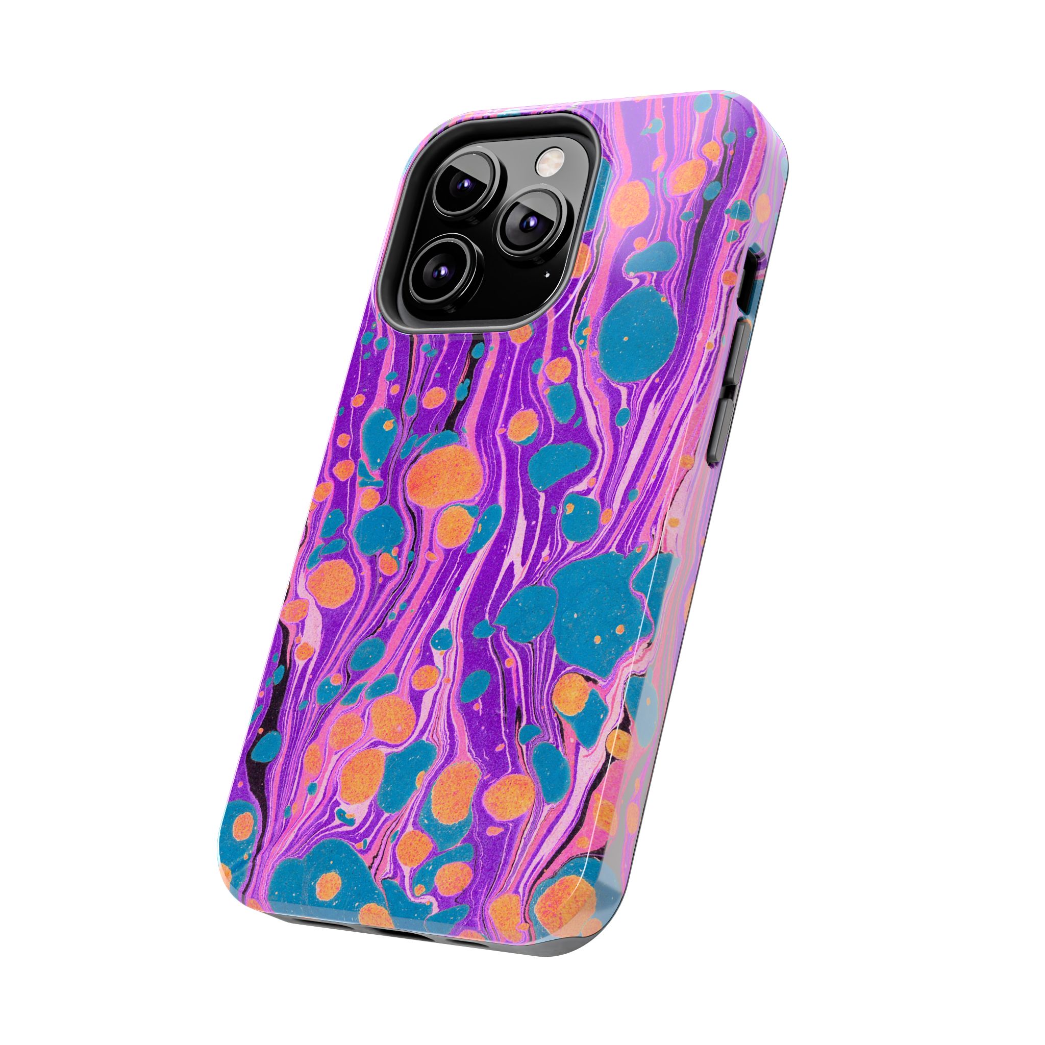 Marbled Phone Case - Purple, Orange & Blue - Image 39