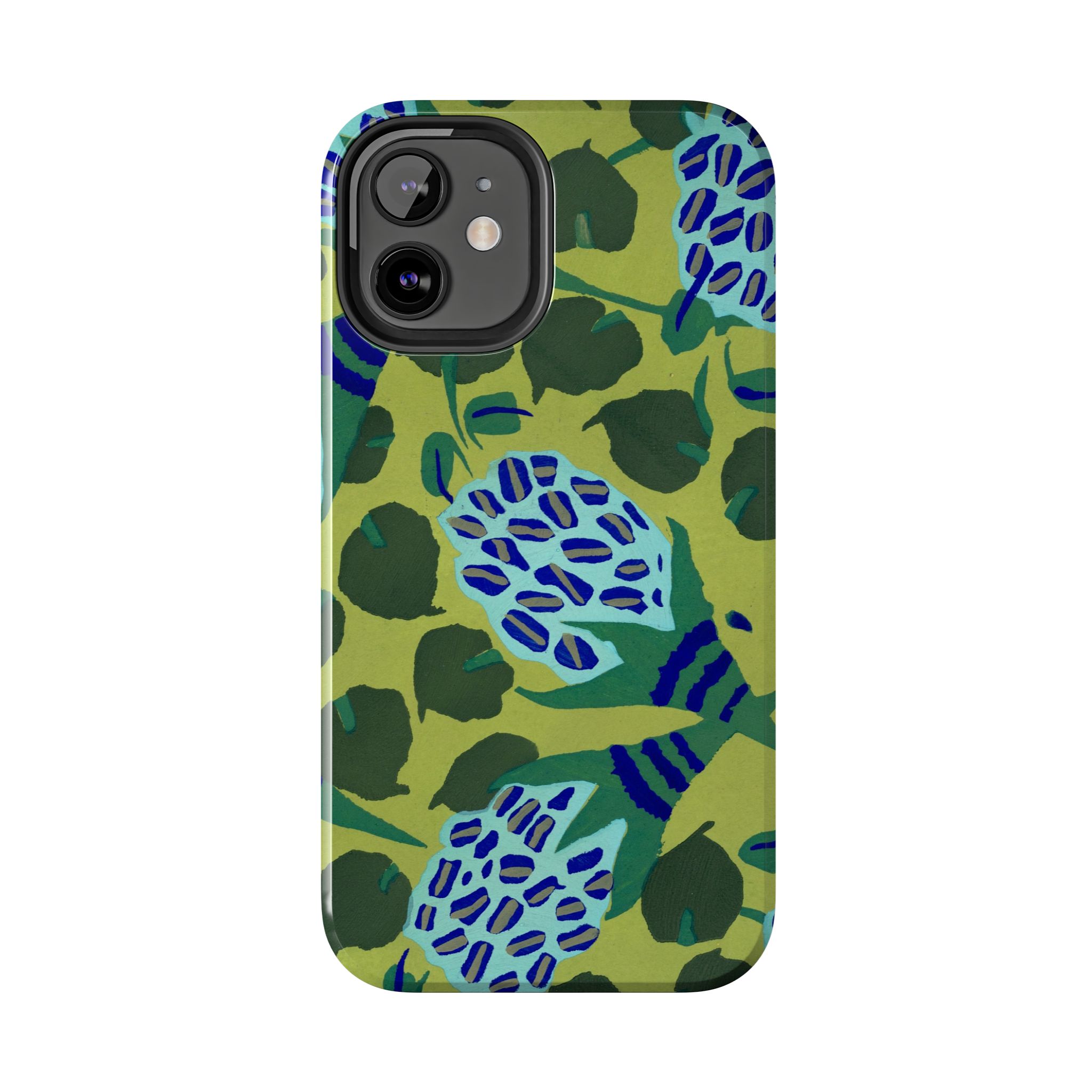 Blue & Green Floral Abstract Phone Case - Image 18