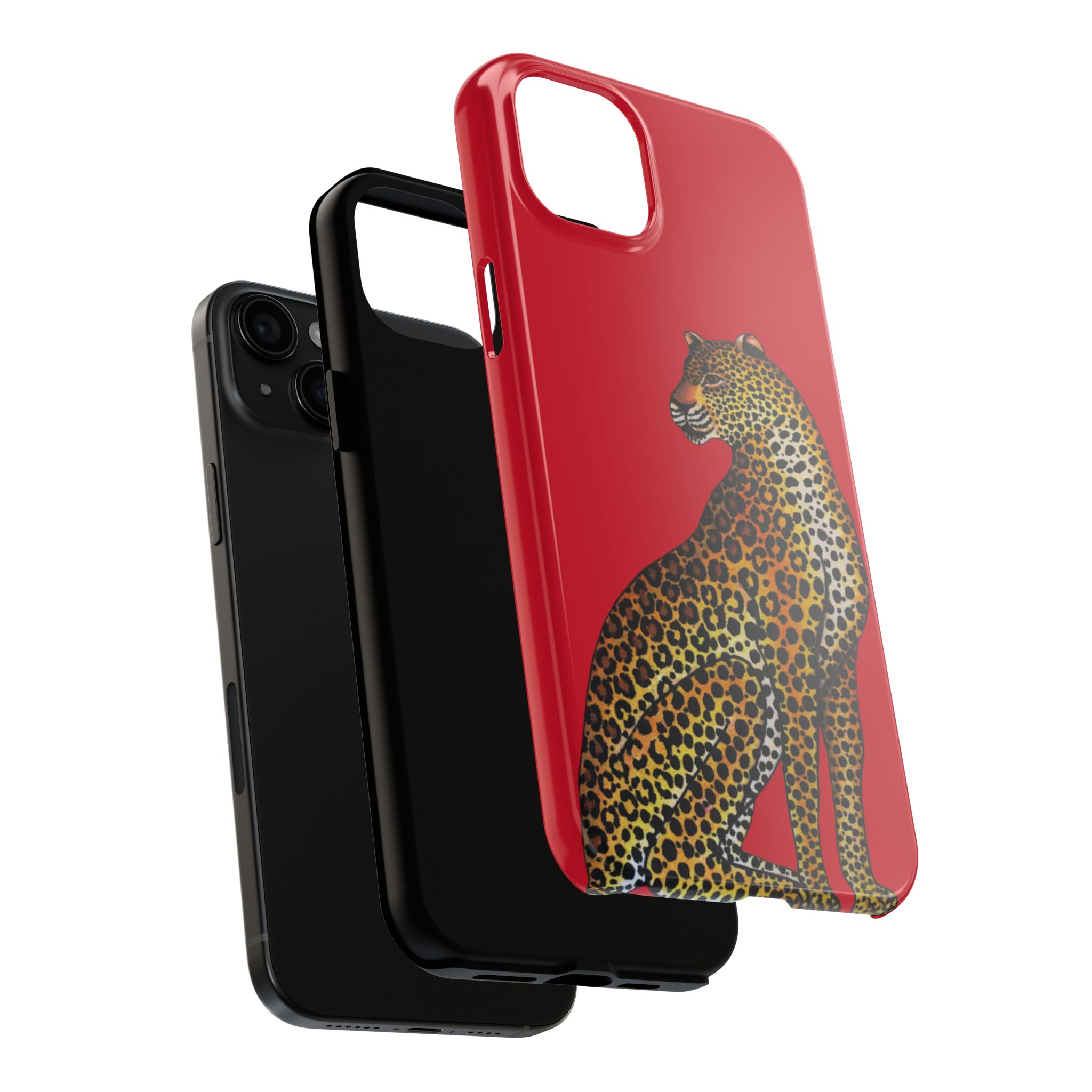 Leopard Phone Case - Red - Image 64