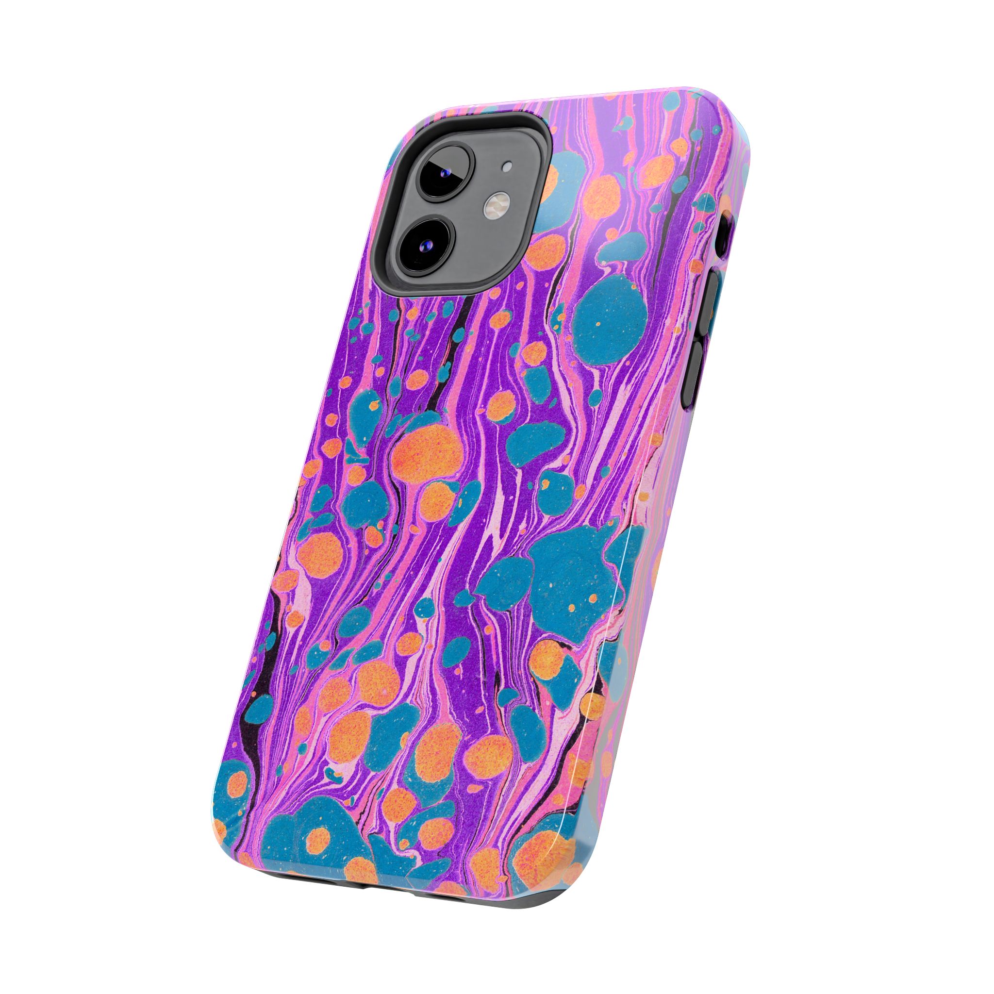 Marbled Phone Case - Purple, Orange & Blue - Image 15