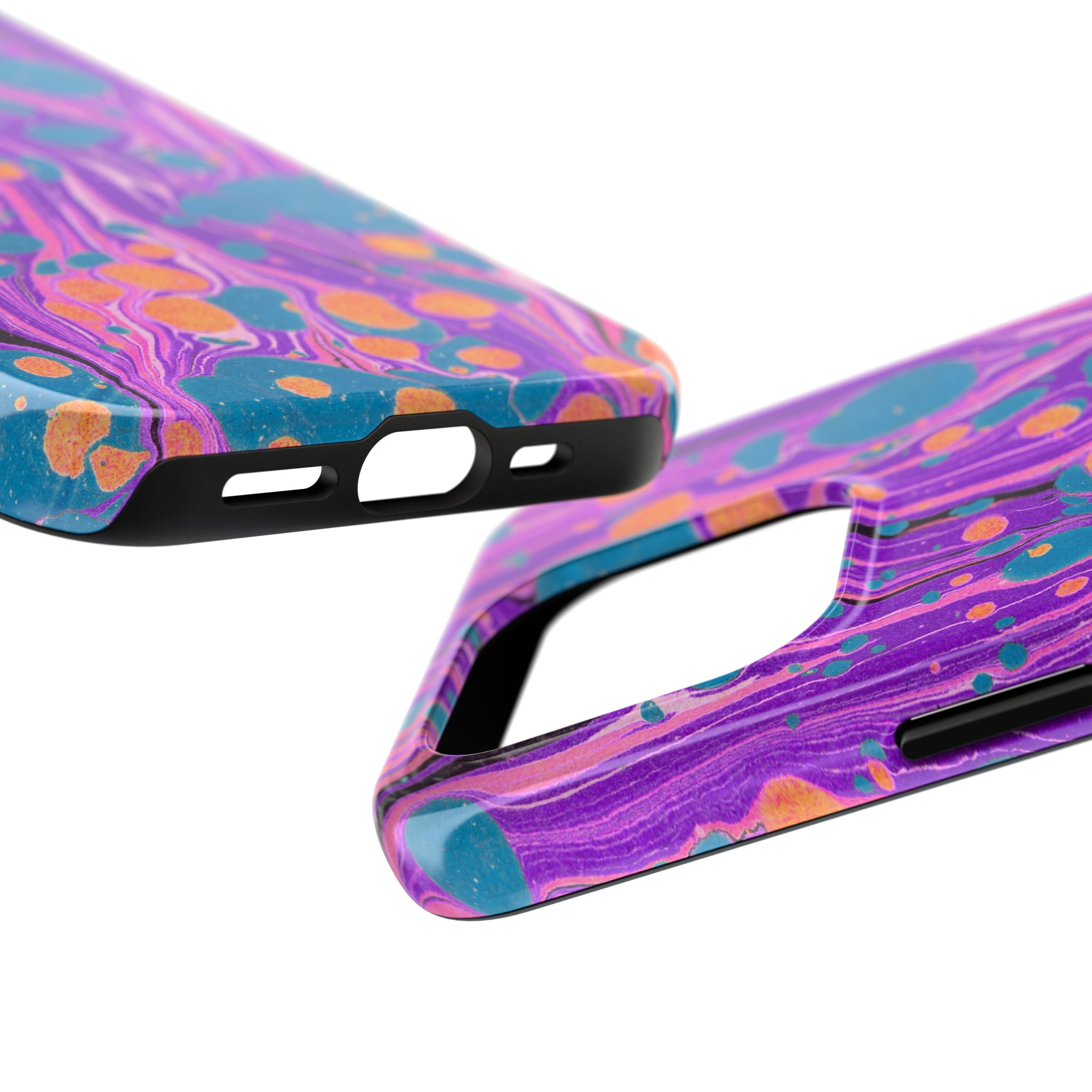 Marbled Phone Case - Purple, Orange & Blue - Image 59