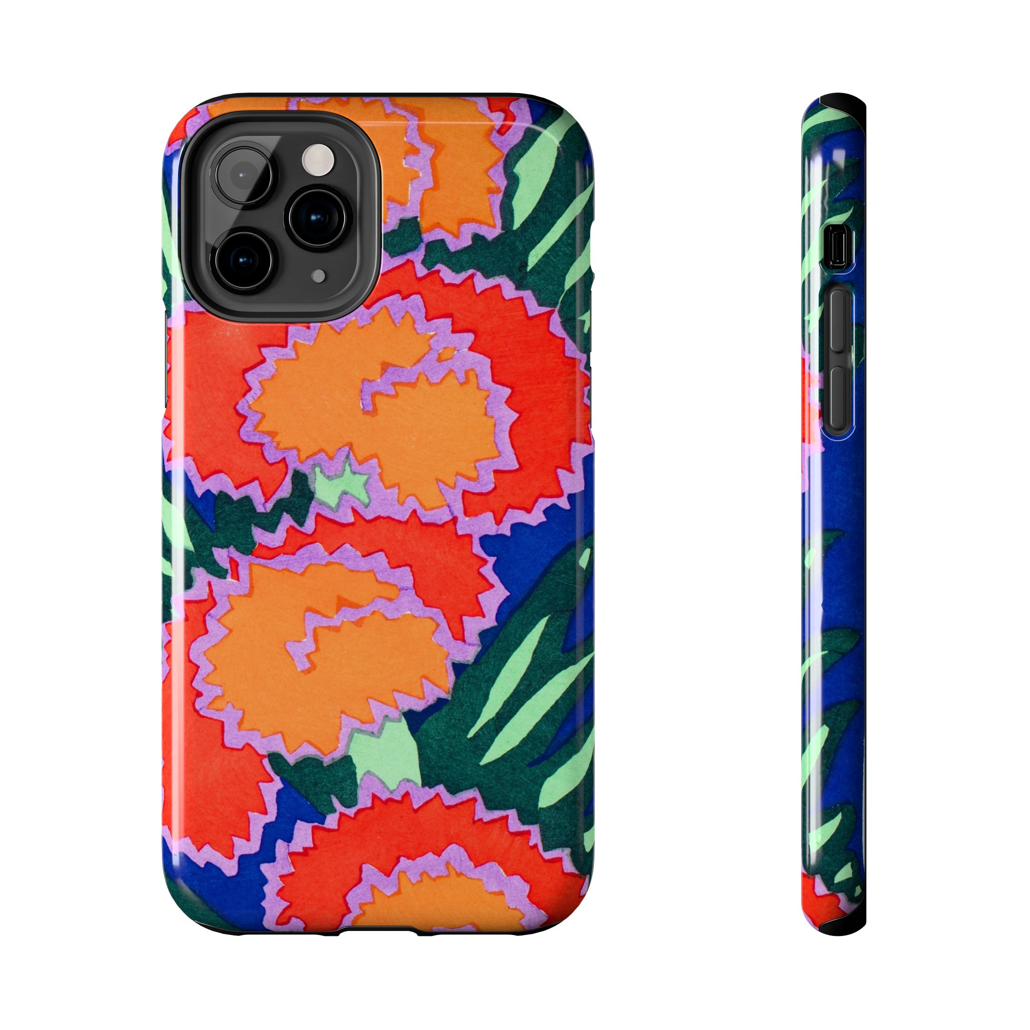 Orange & Red Floral Abstract Phone Case - Image 5