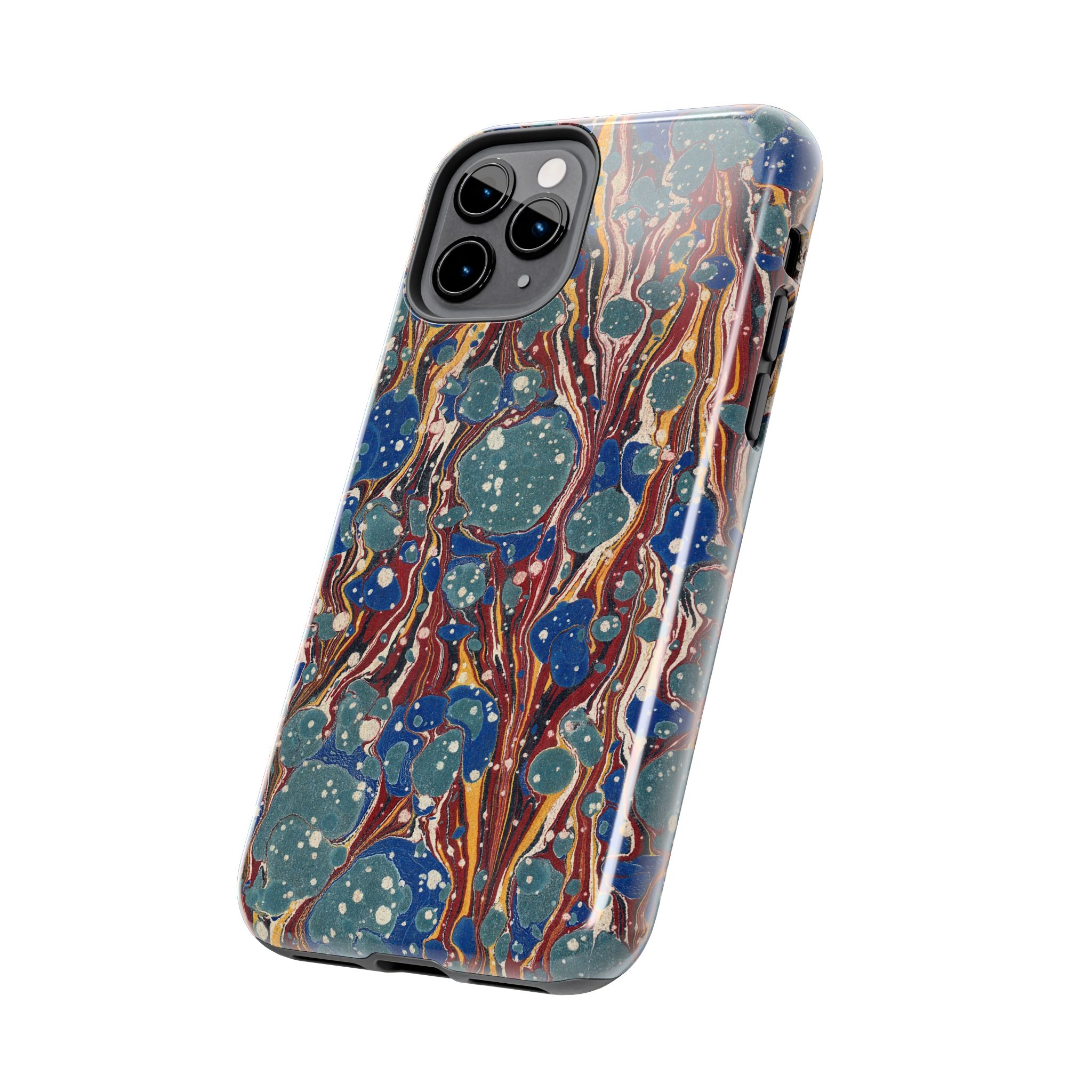 Marbled Phone Case - Dusty Blue & Rust - Image 7