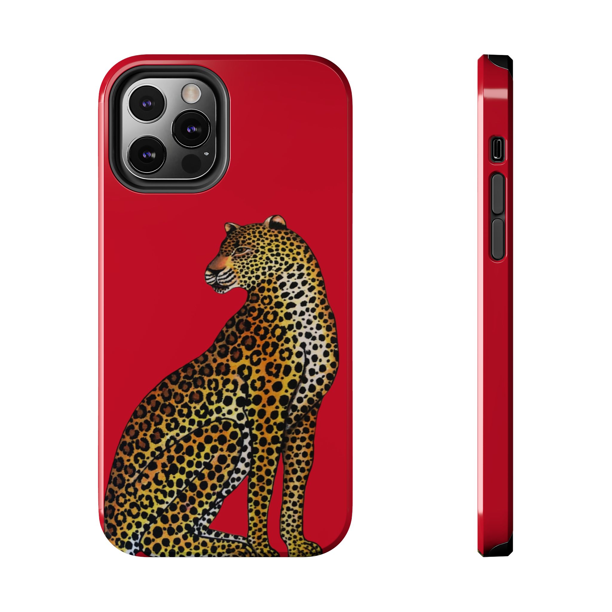Leopard Phone Case - Red - Image 21