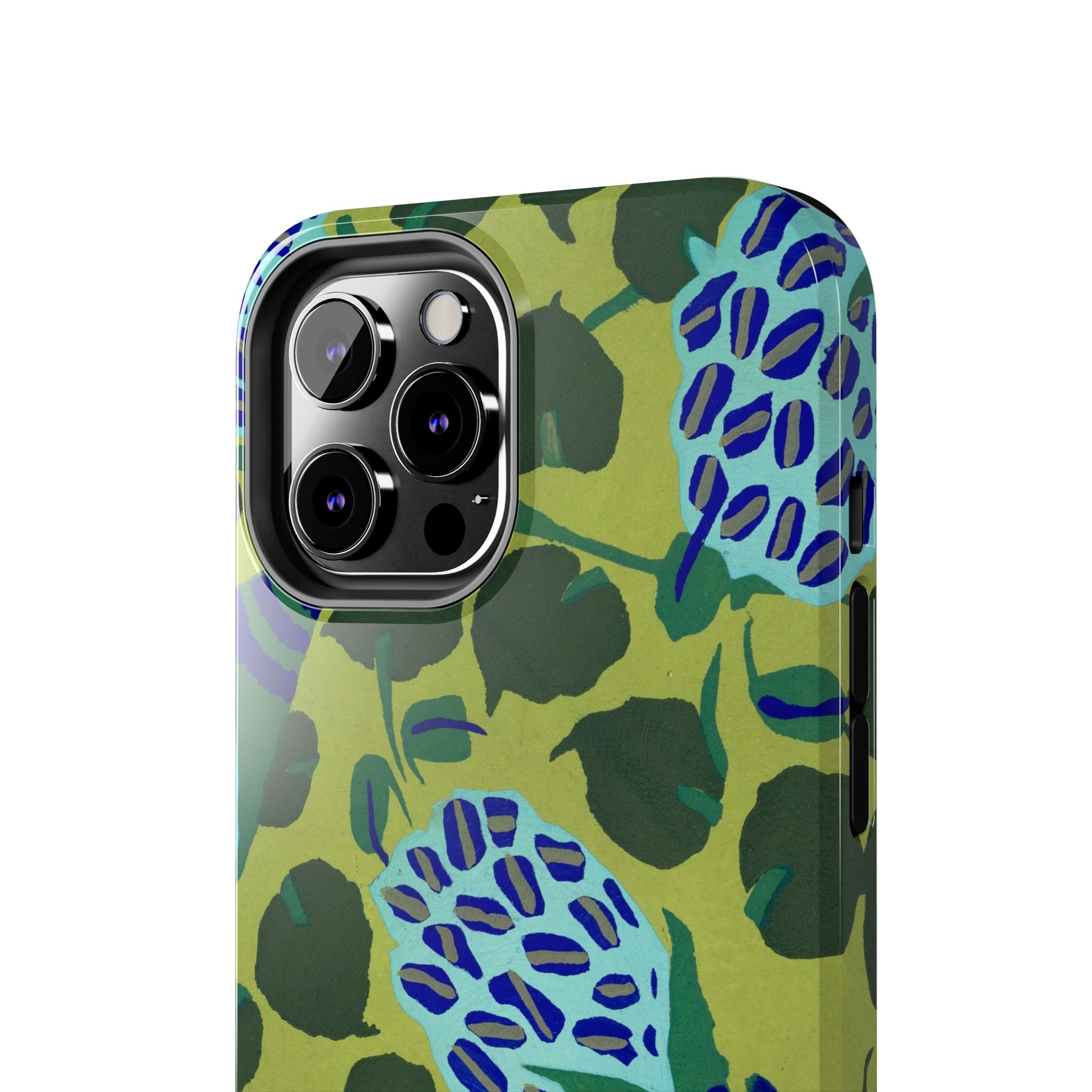Blue & Green Floral Abstract Phone Case - Image 28