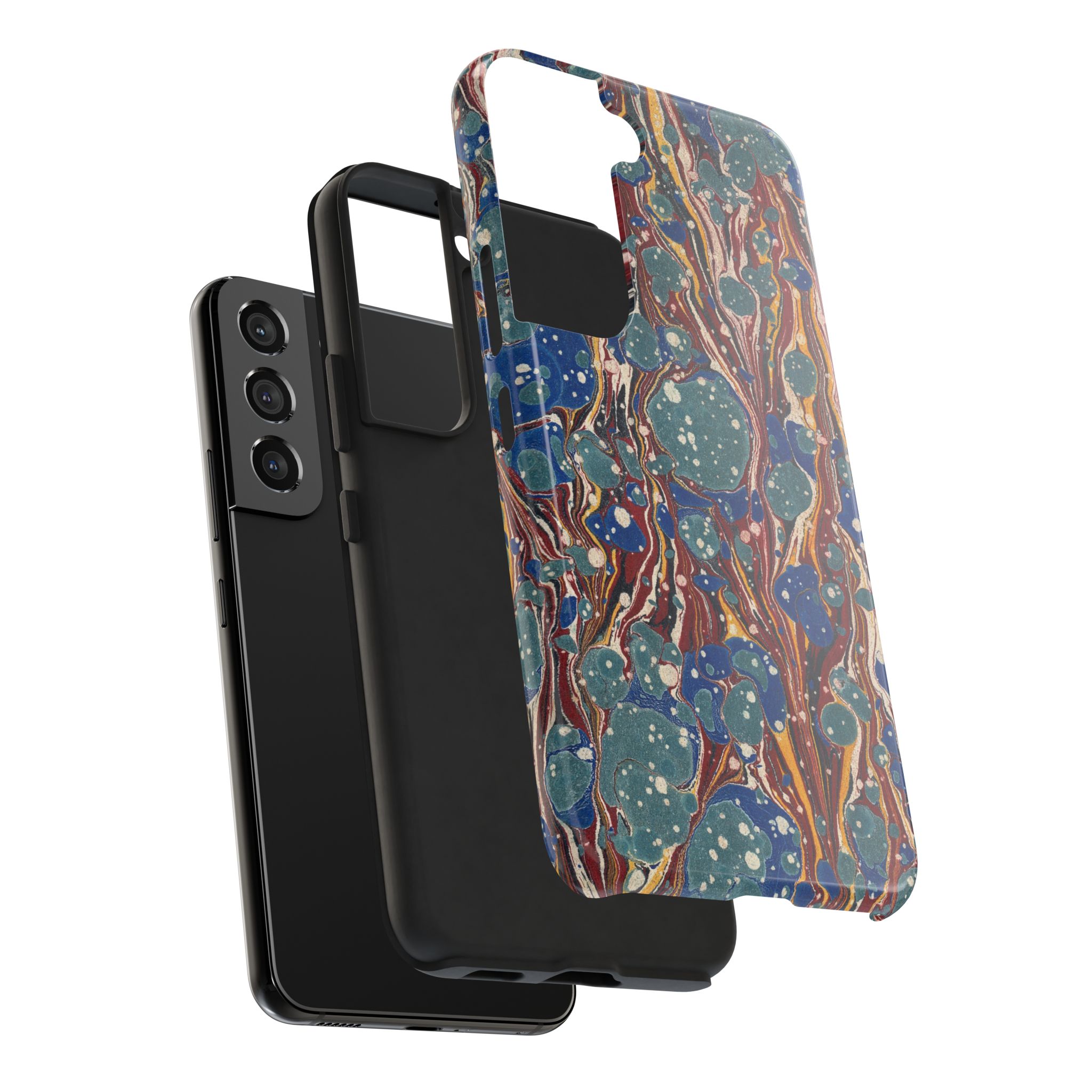 Marbled Phone Case - Dusty Blue & Rust - Image 92