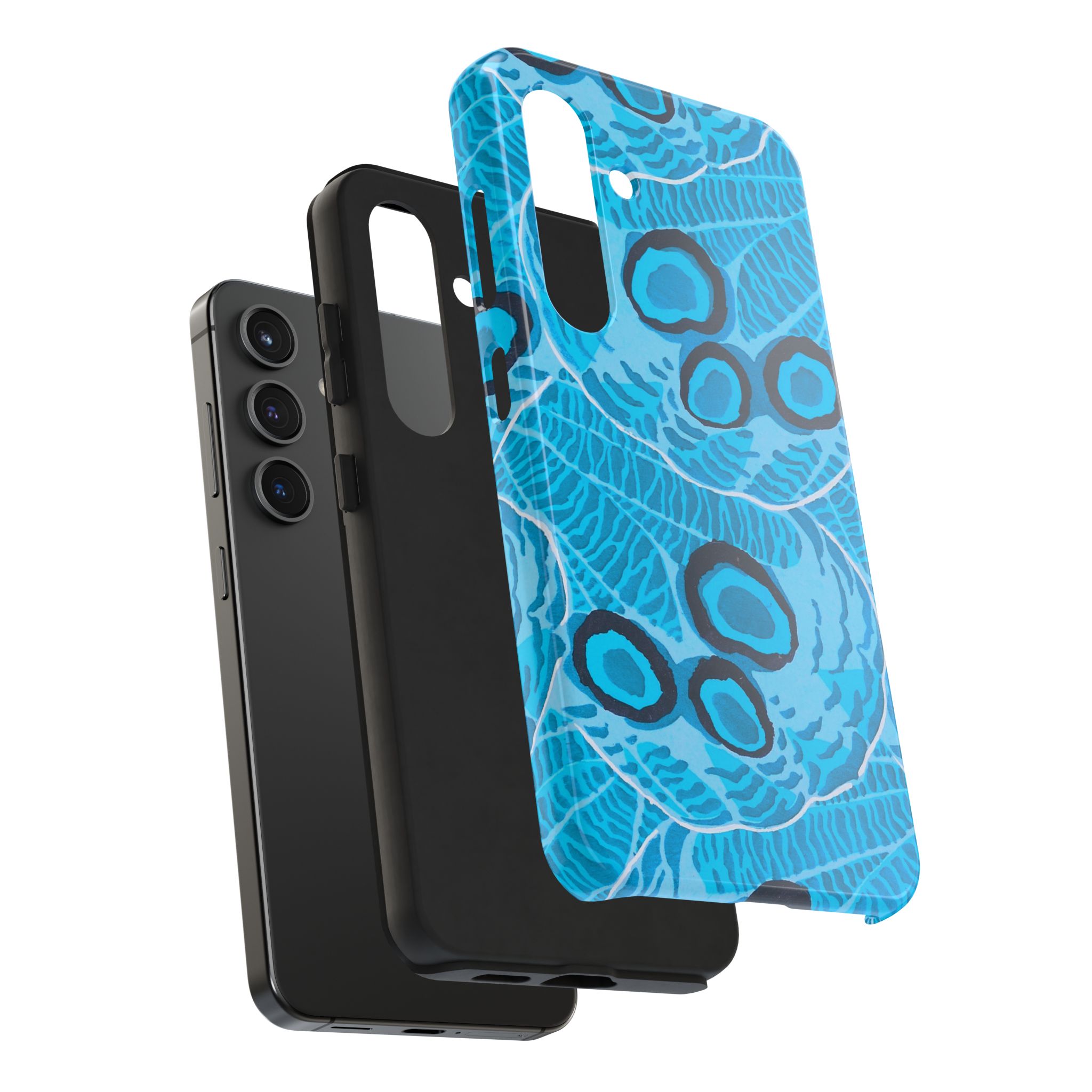 Abstract Spider Web Phone Case - Blue - Image 84