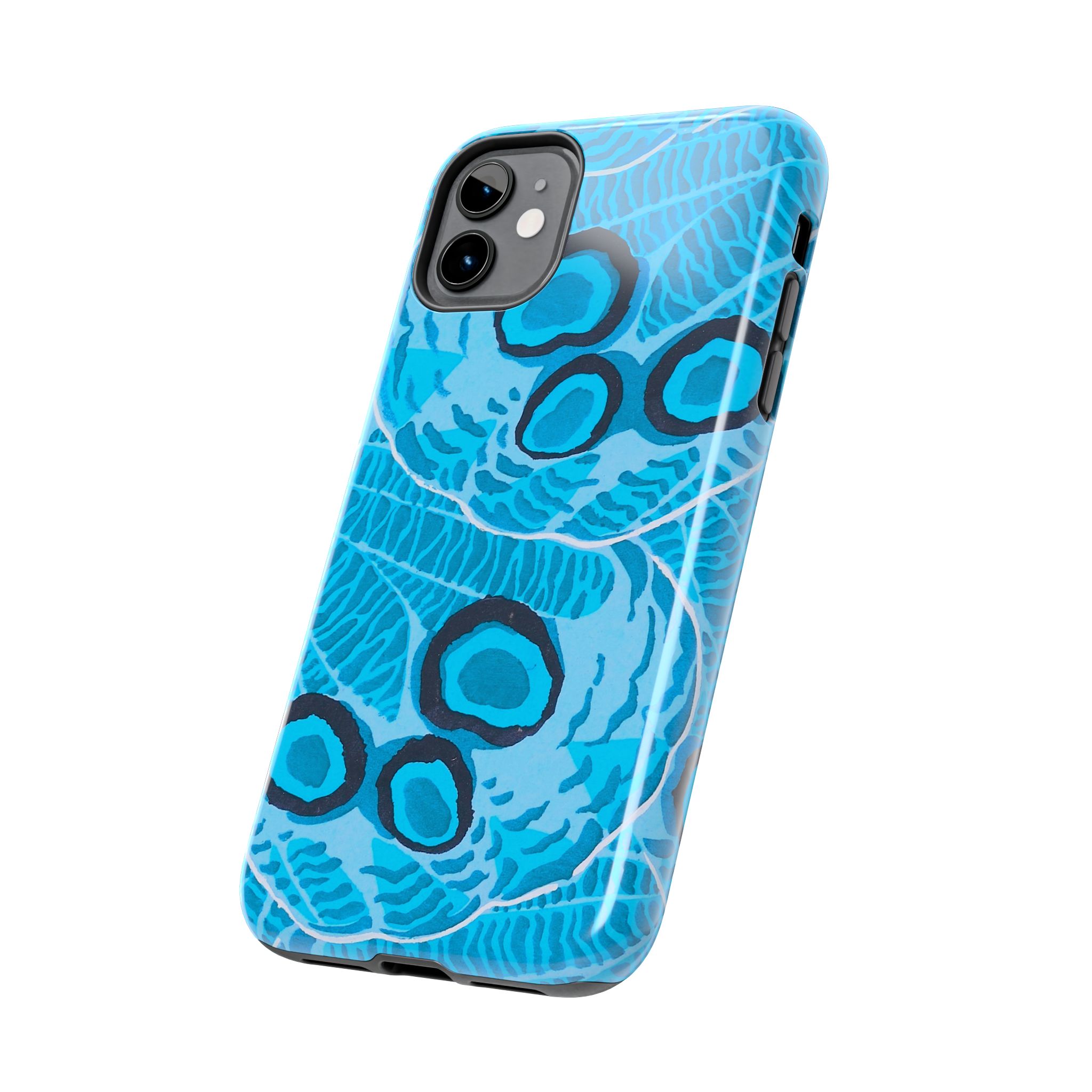Abstract Spider Web Phone Case - Blue - Image 3