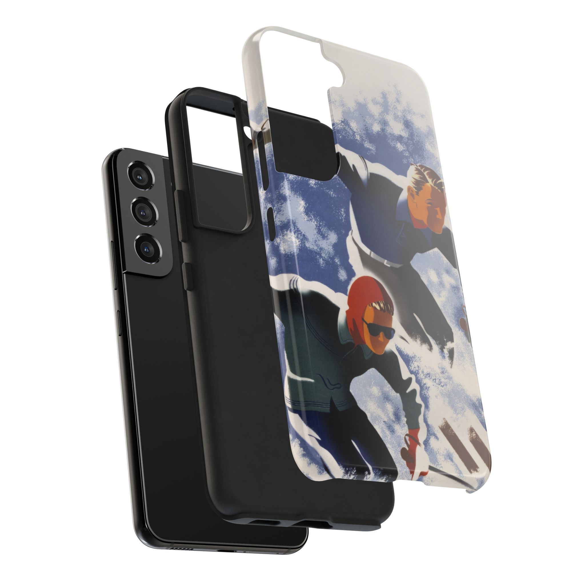 1940s Skiers Phone Case - Image 92