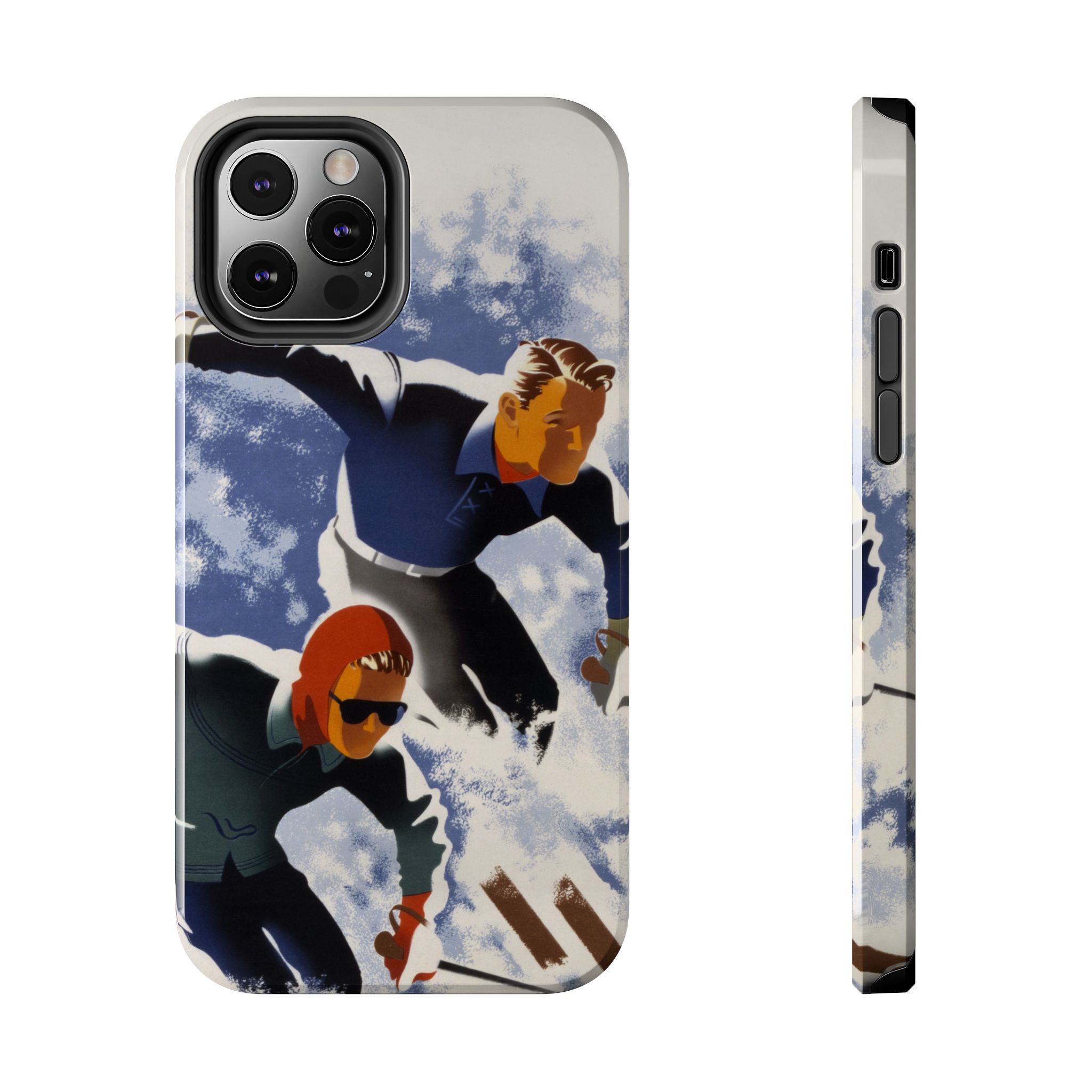 1940s Skiers Phone Case - Image 21
