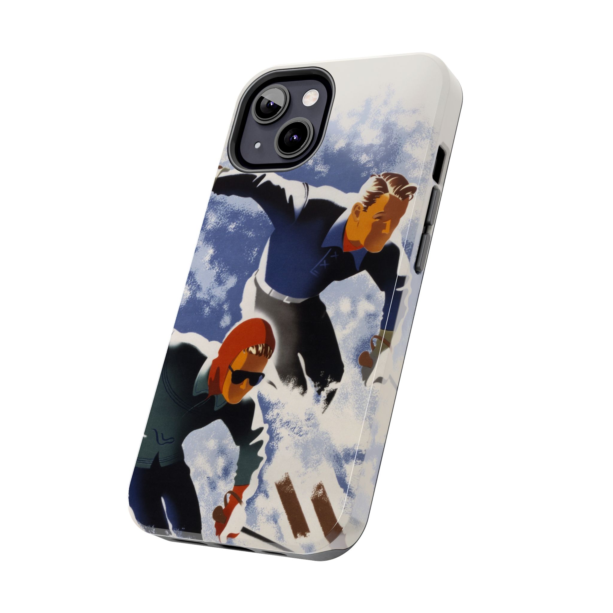 1940s Skiers Phone Case - Image 31