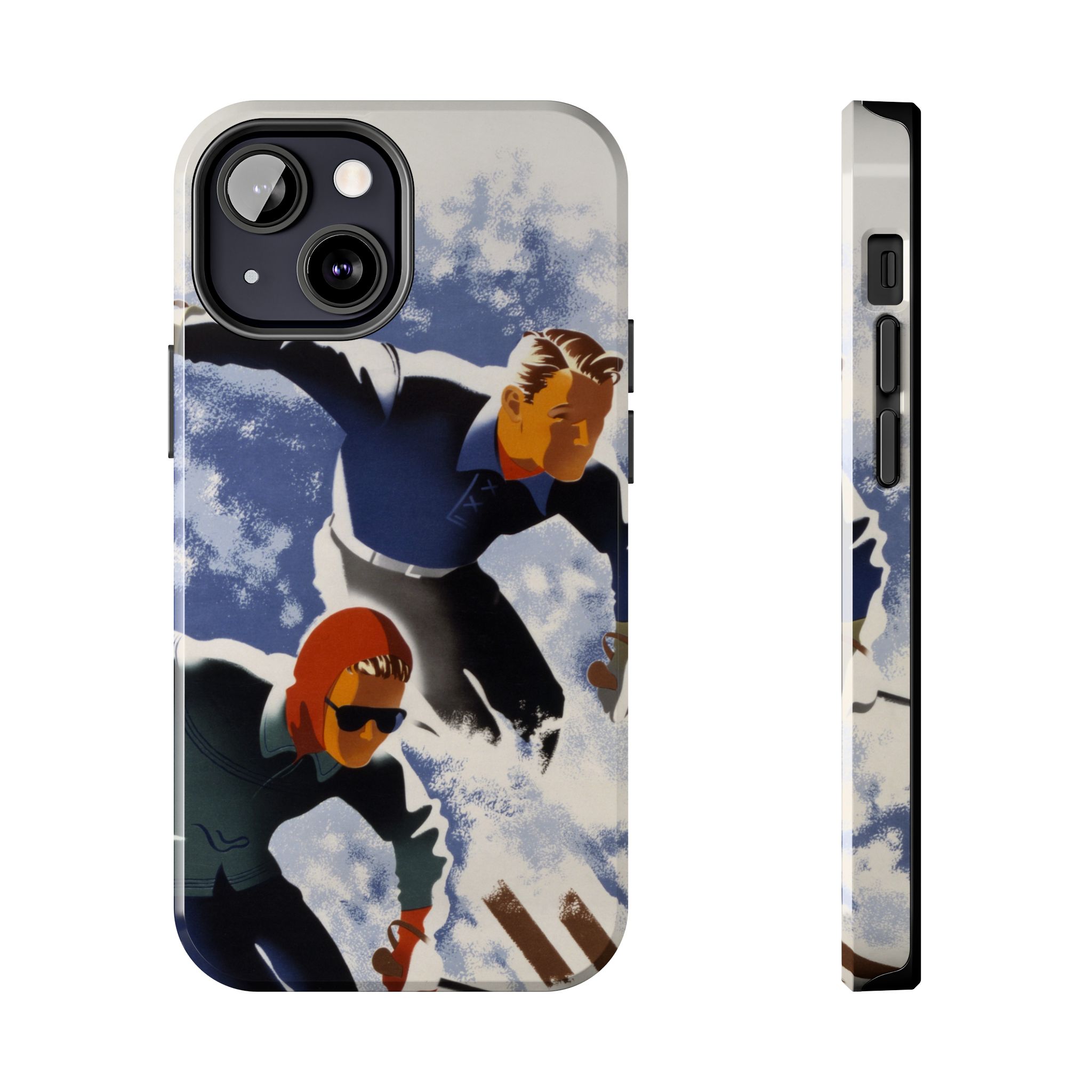 1940s Skiers Phone Case - Image 33