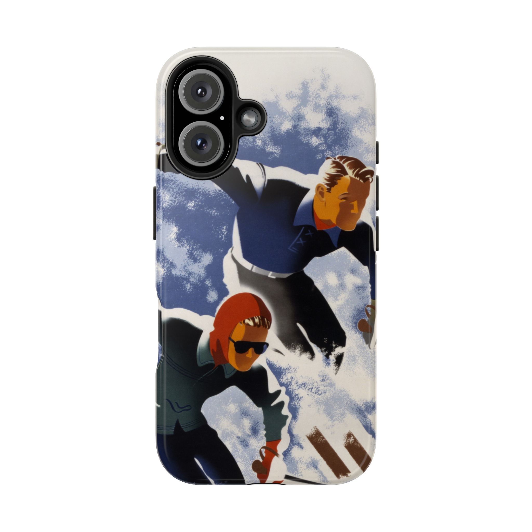 1940s Skiers Phone Case - Image 75